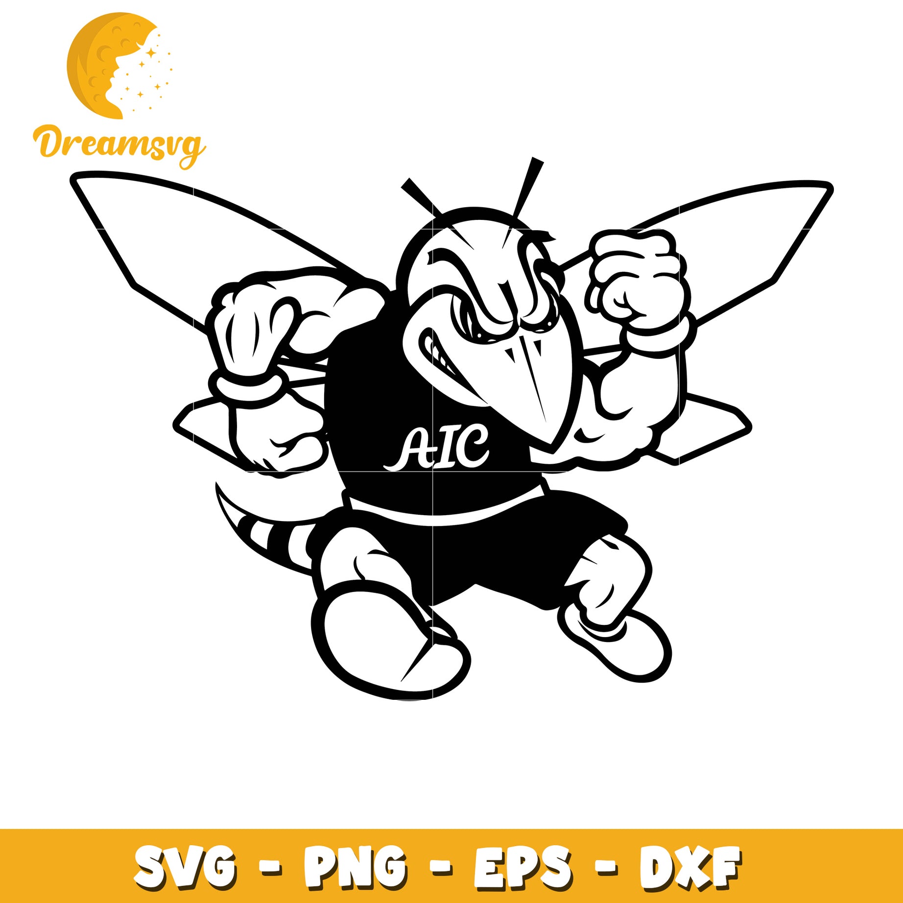 AIC Mascot SVG Cut File