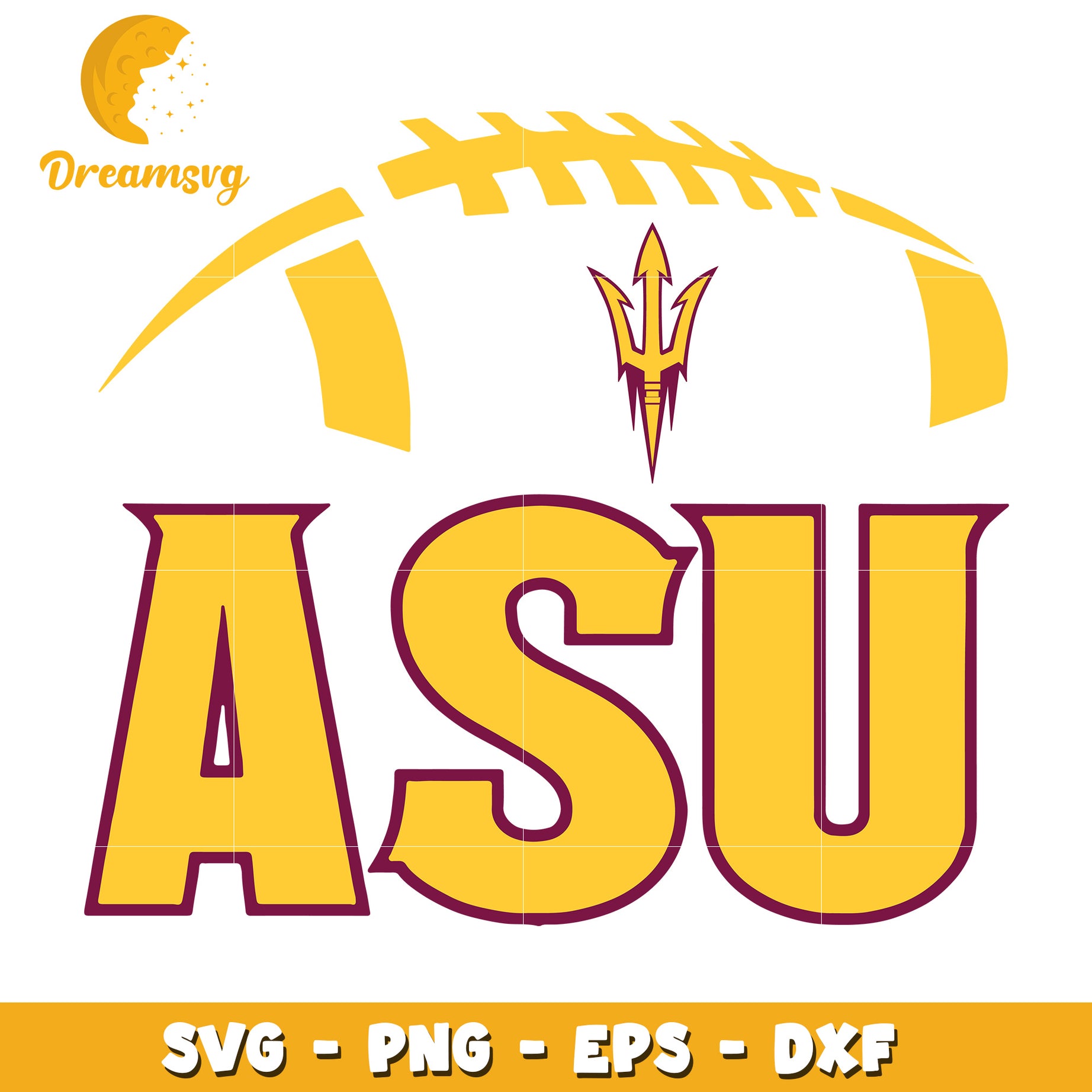 ASU Football SVG PNG EPS DXF Cut File