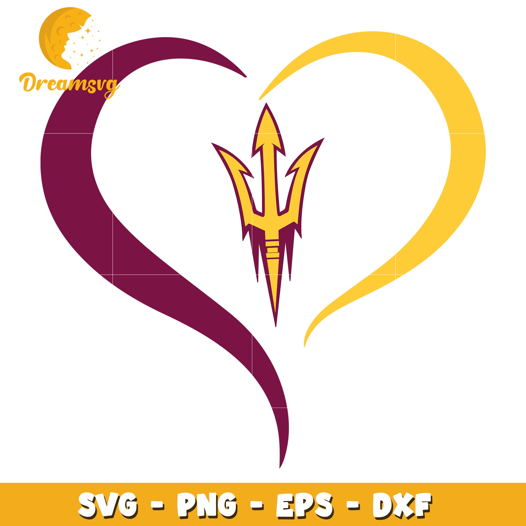 ASU Heart SVG Cut File Bundle