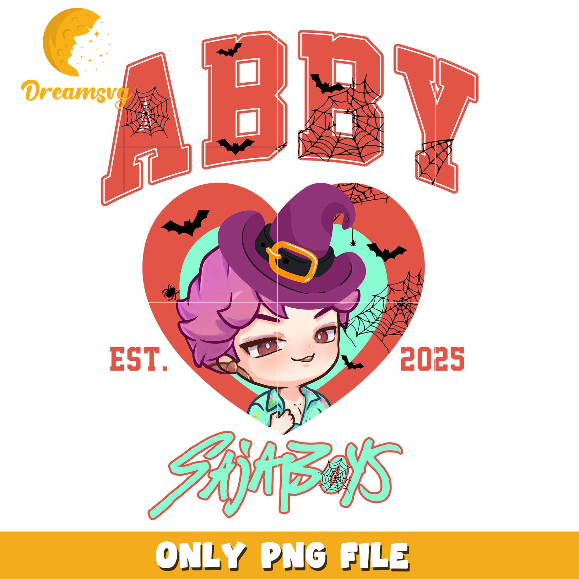 Abby Saja Boys Halloween png, trick oe treat png, halloween era png