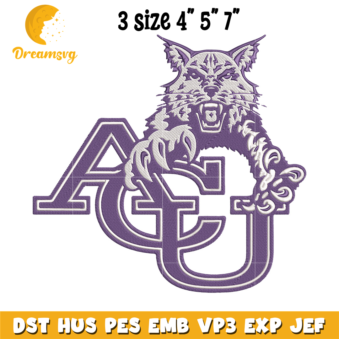 Abilene Christian logo embroidery design, NCAA embroidery, Sport embroidery,Logo sport embroidery,Embroidery design