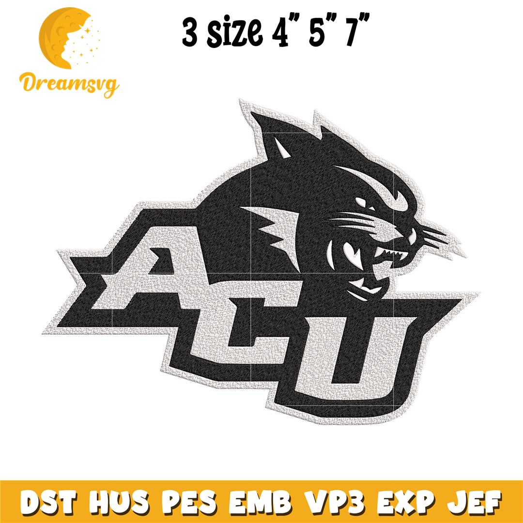 Abilene Christian logo embroidery design, Sport embroidery, logo sport embroidery,Embroidery design, NCAA embroidery