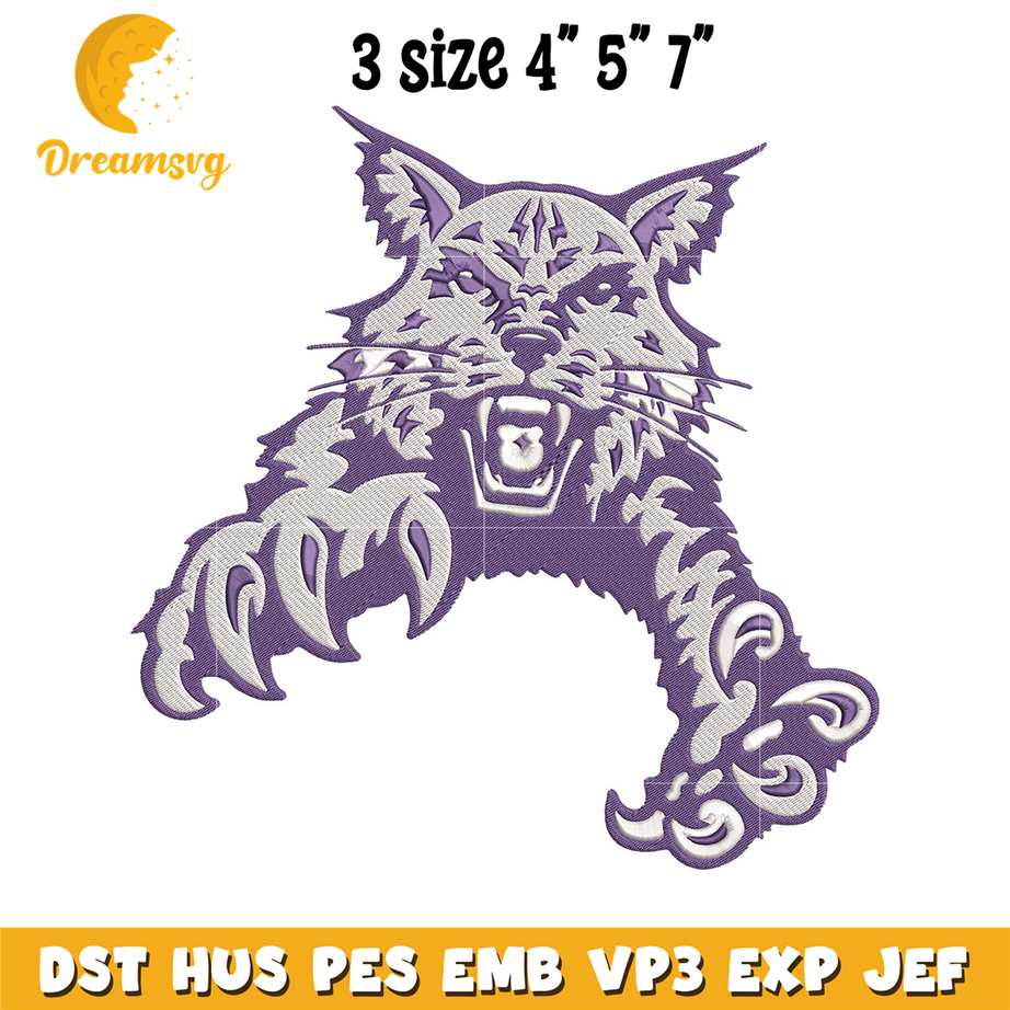 Abilene Christian mascot embroidery design, NCAA embroidery, Embroidery design, Logo sport embroidery, Sport embroidery.