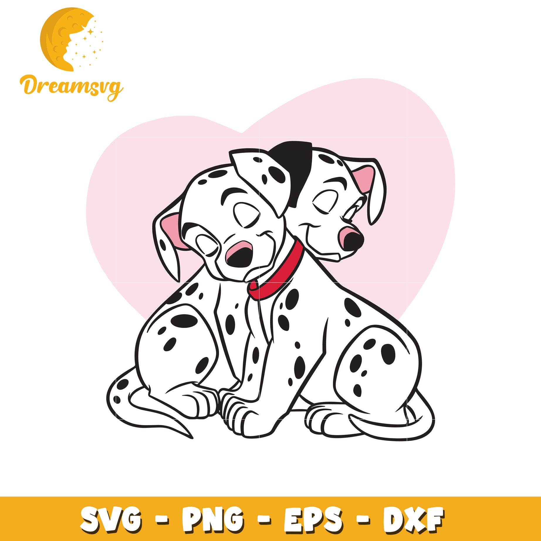 Adorable Dalmatian Puppies SVG Cut File