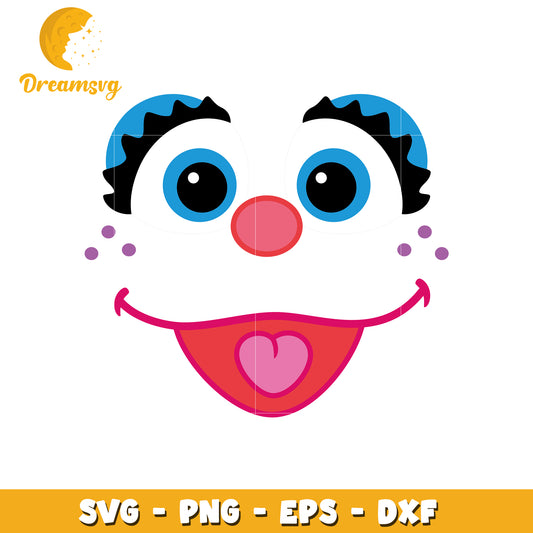 Adorable Elmo Face SVG PNG EPS DXF