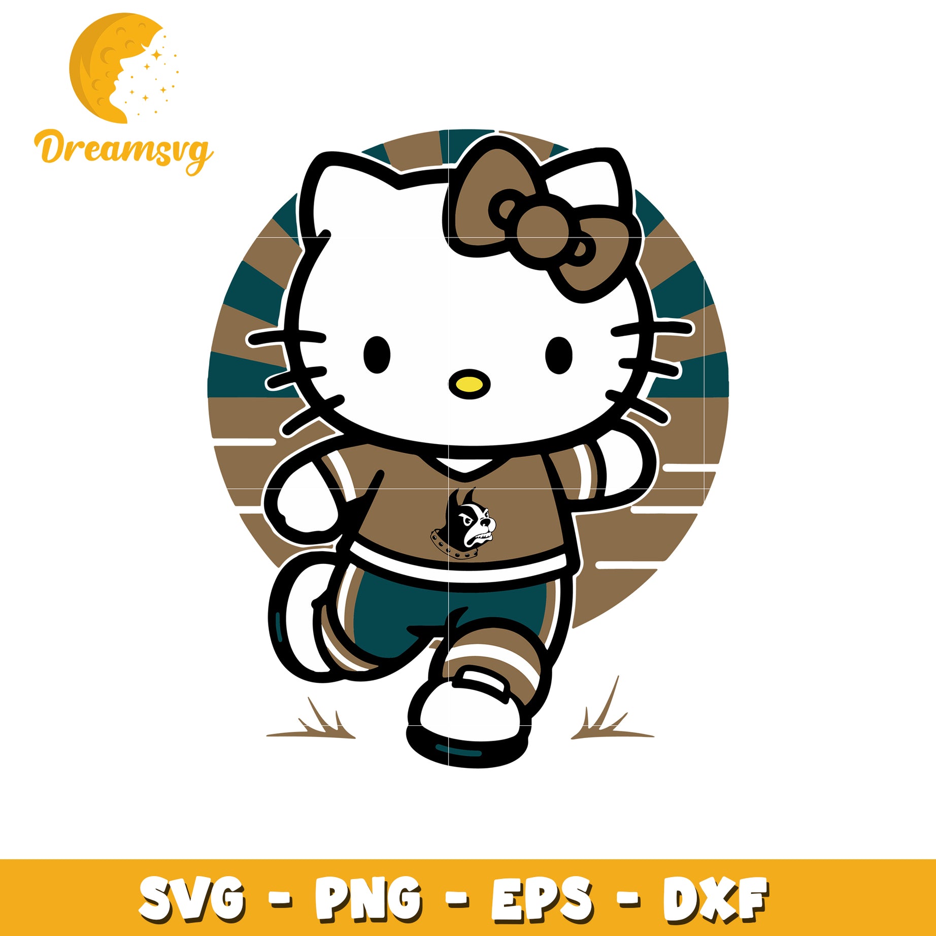 Adorable Hello Kitty SVG Running Design Artwork