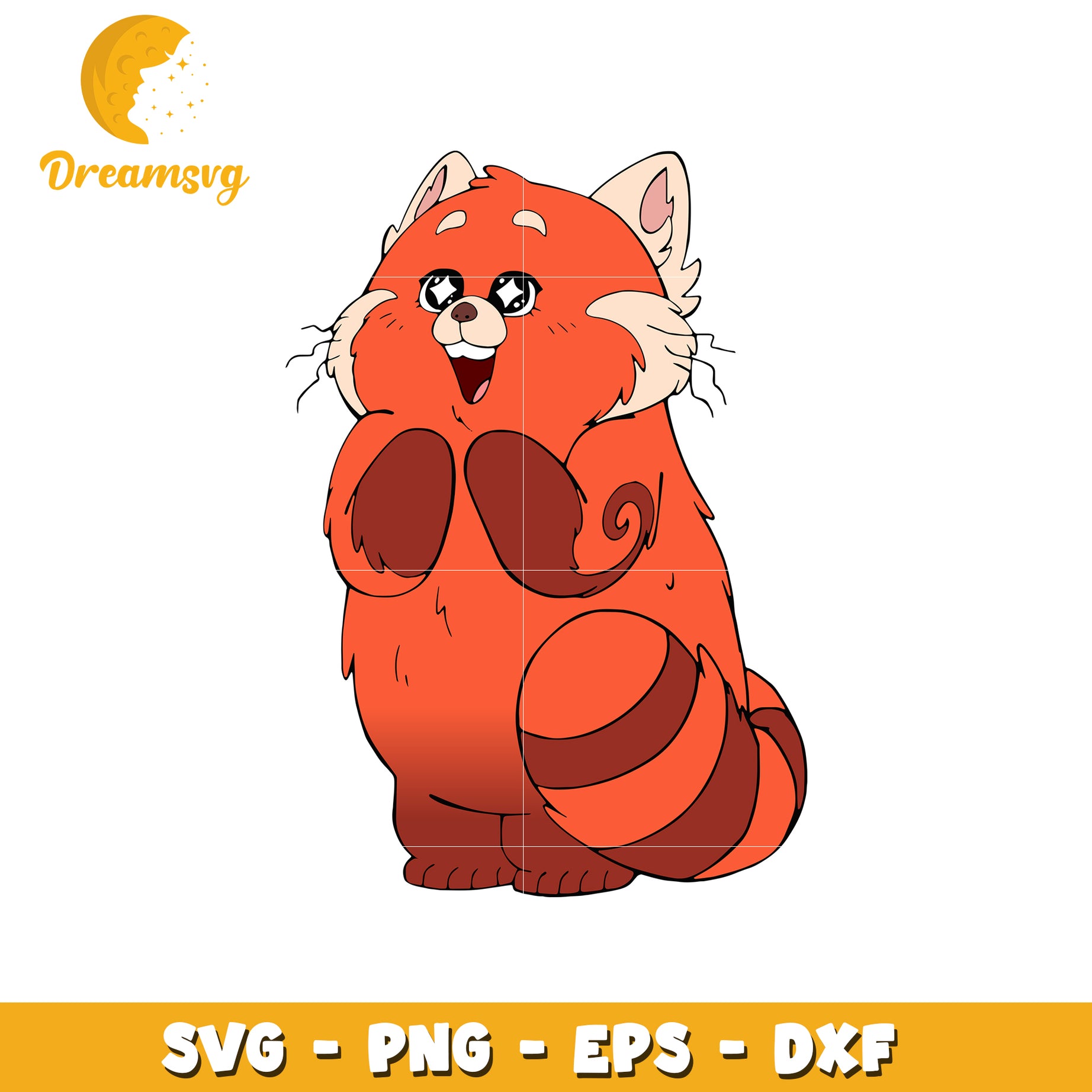 Adorable Red Panda SVG PNG EPS DXF