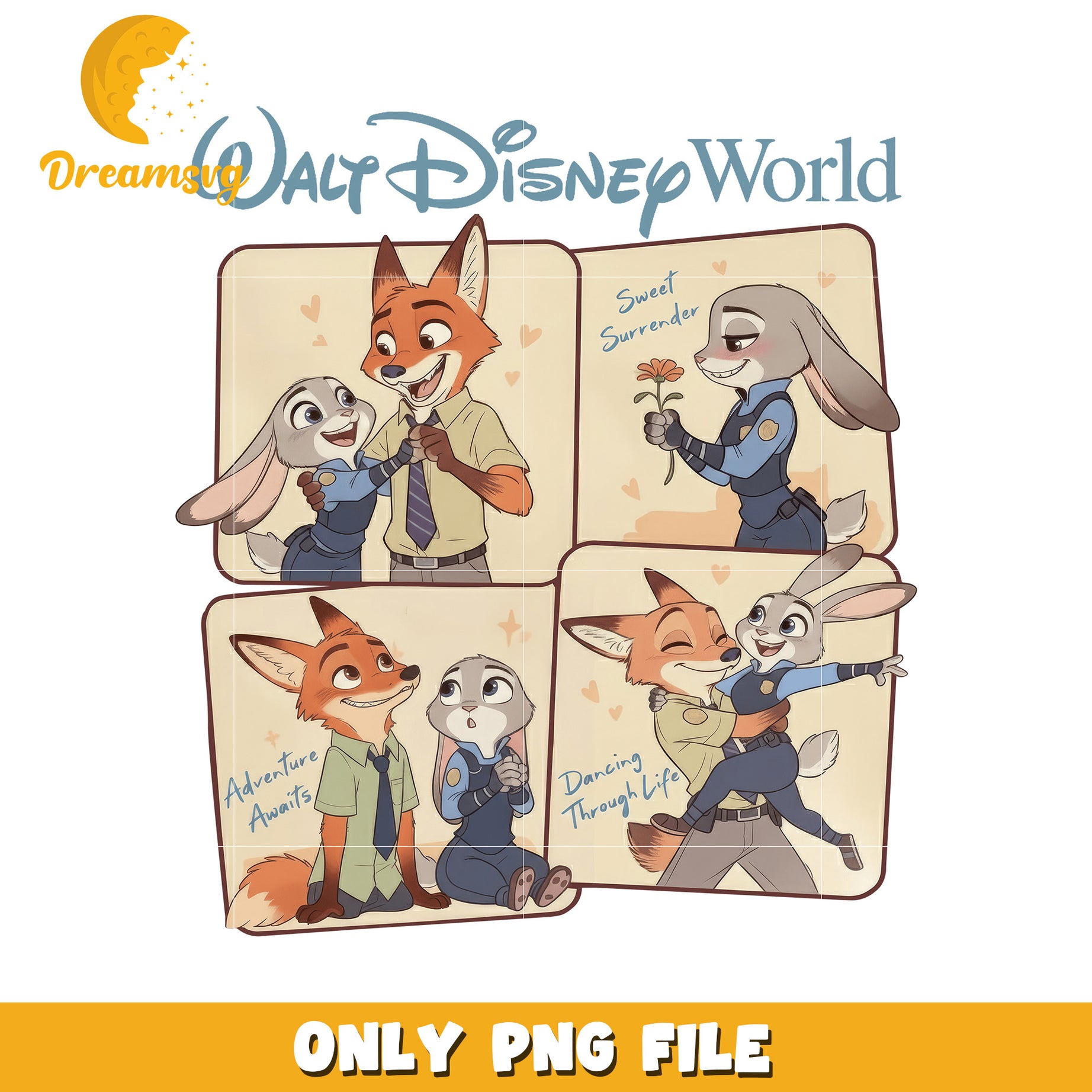 Adorable nick and judy png, disney couple png, zootopia movie png