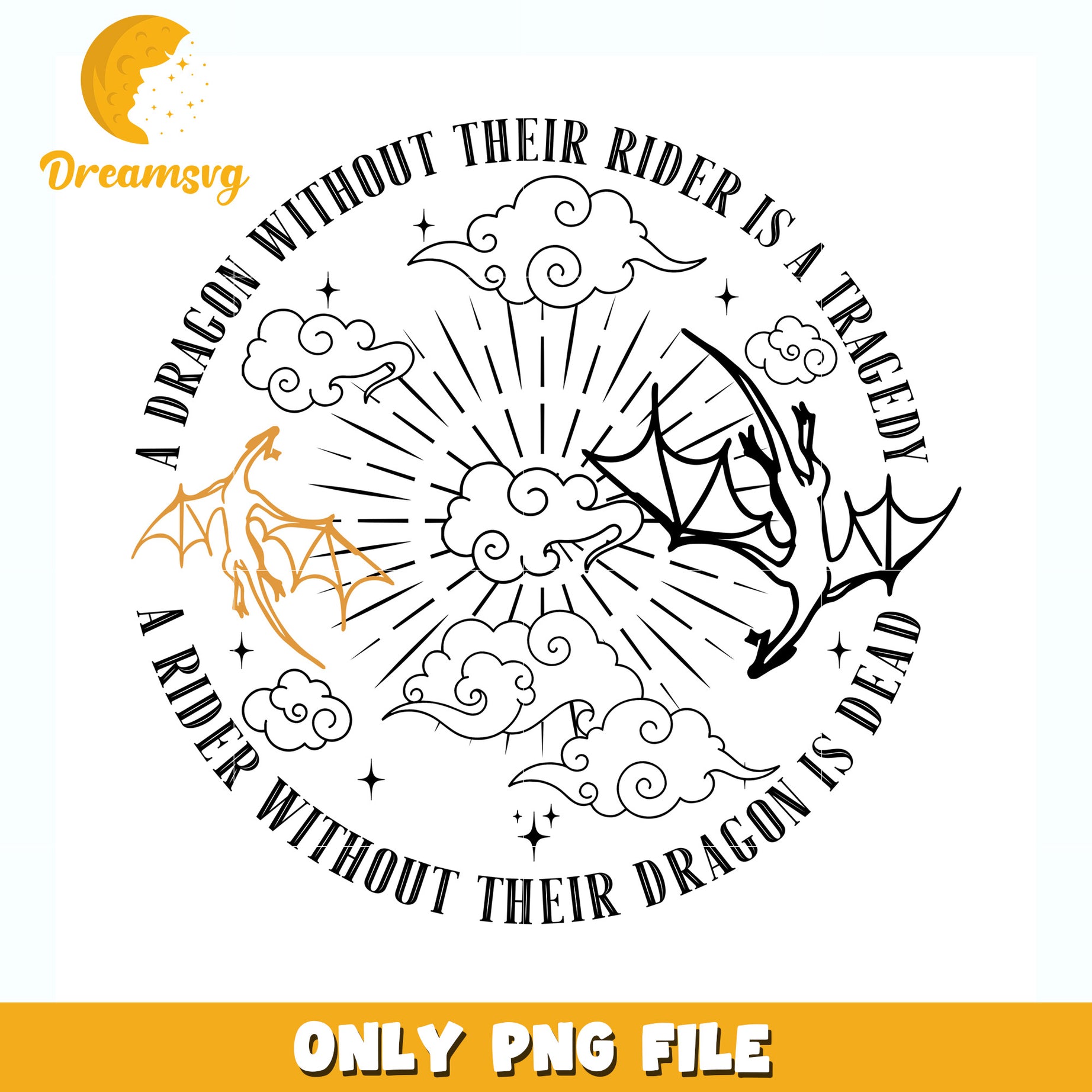 A dragon without their riders is a tragedy png, fourth wing quotes png