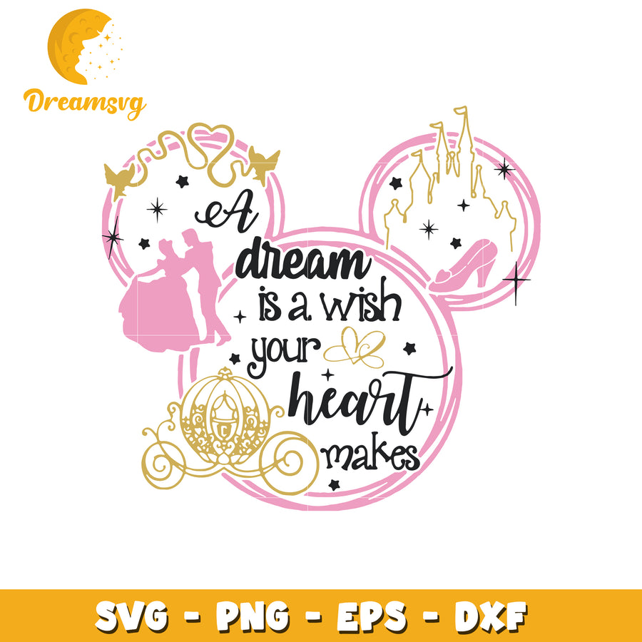 A dream is a wish svg, disney cartoons svg, disneyland svg