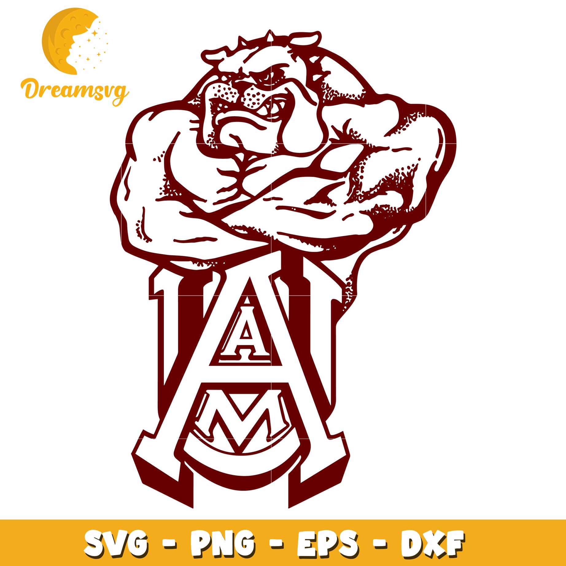 Aggie Bulldog SVG PNG EPS DXF