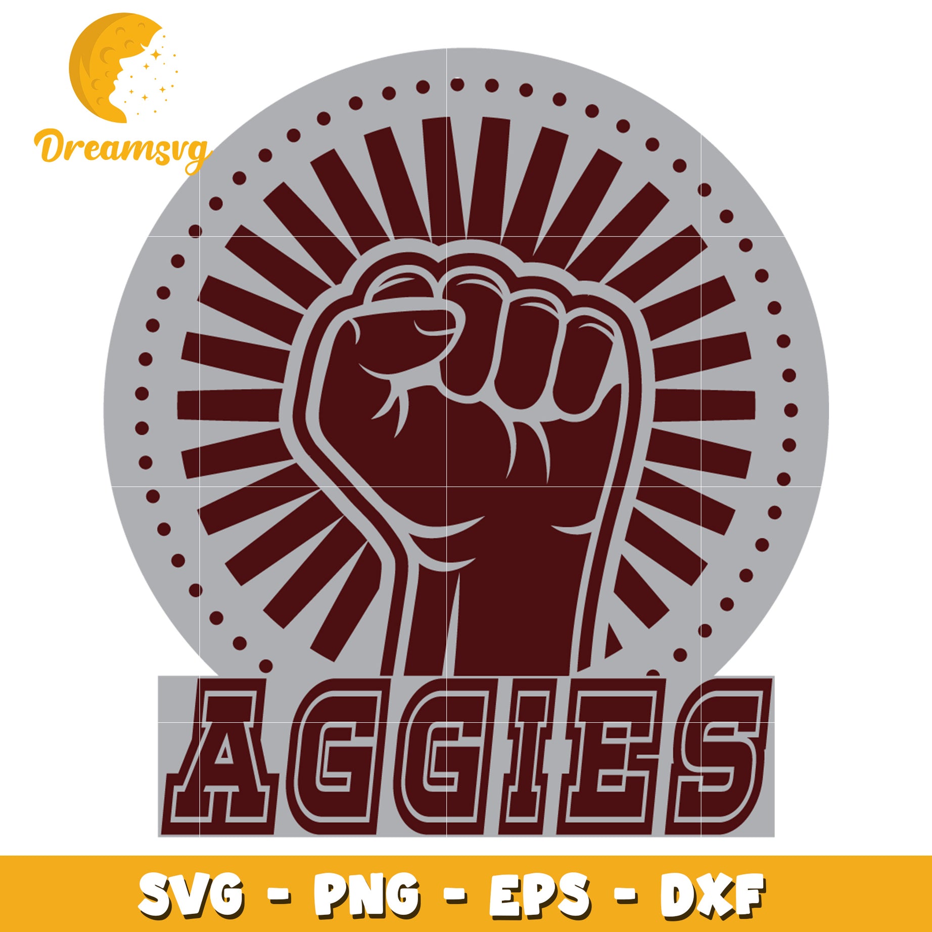 Aggies Fist SVG PNG EPS DXF Cut File