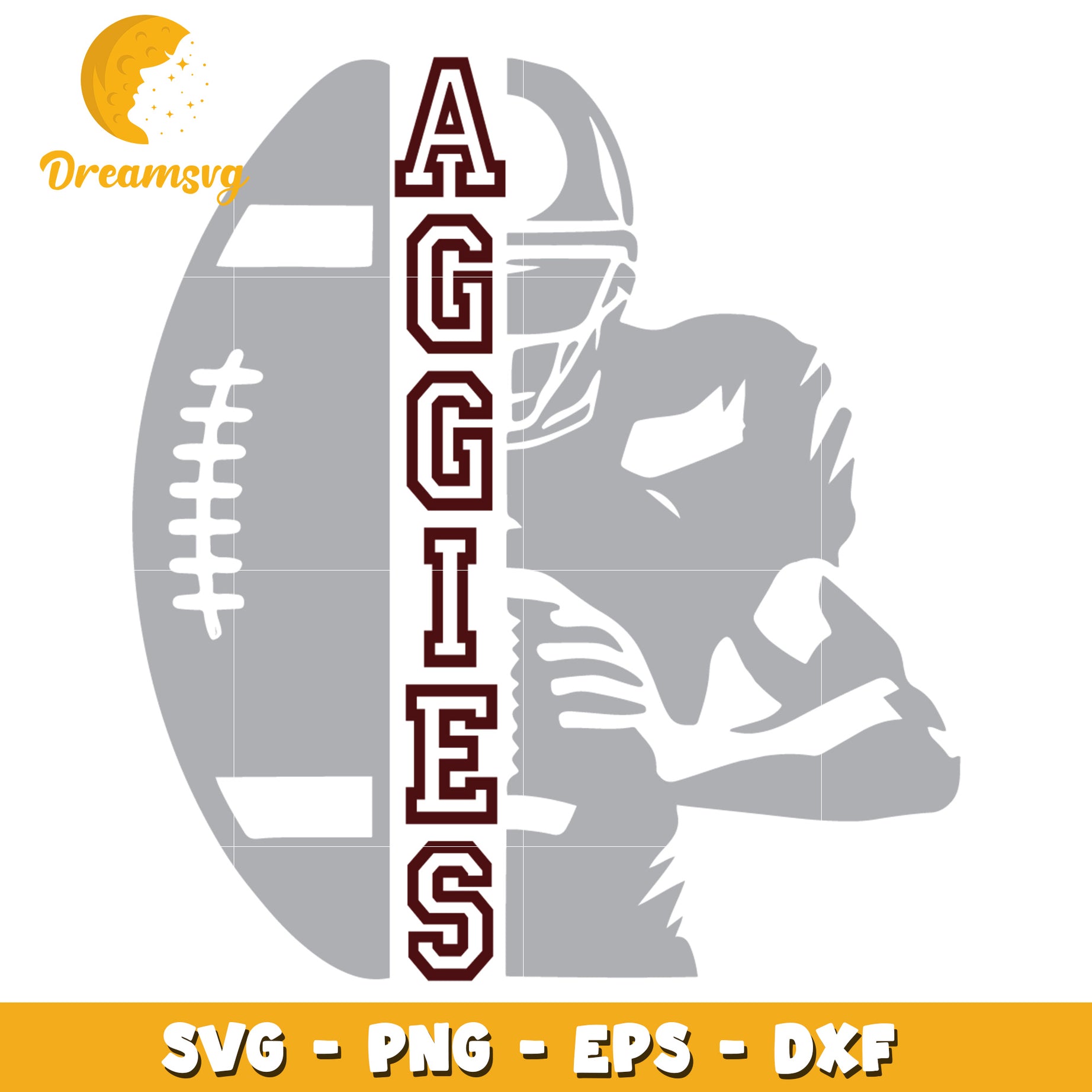 Aggies Football Logo SVG for Sports Fans and Crafters