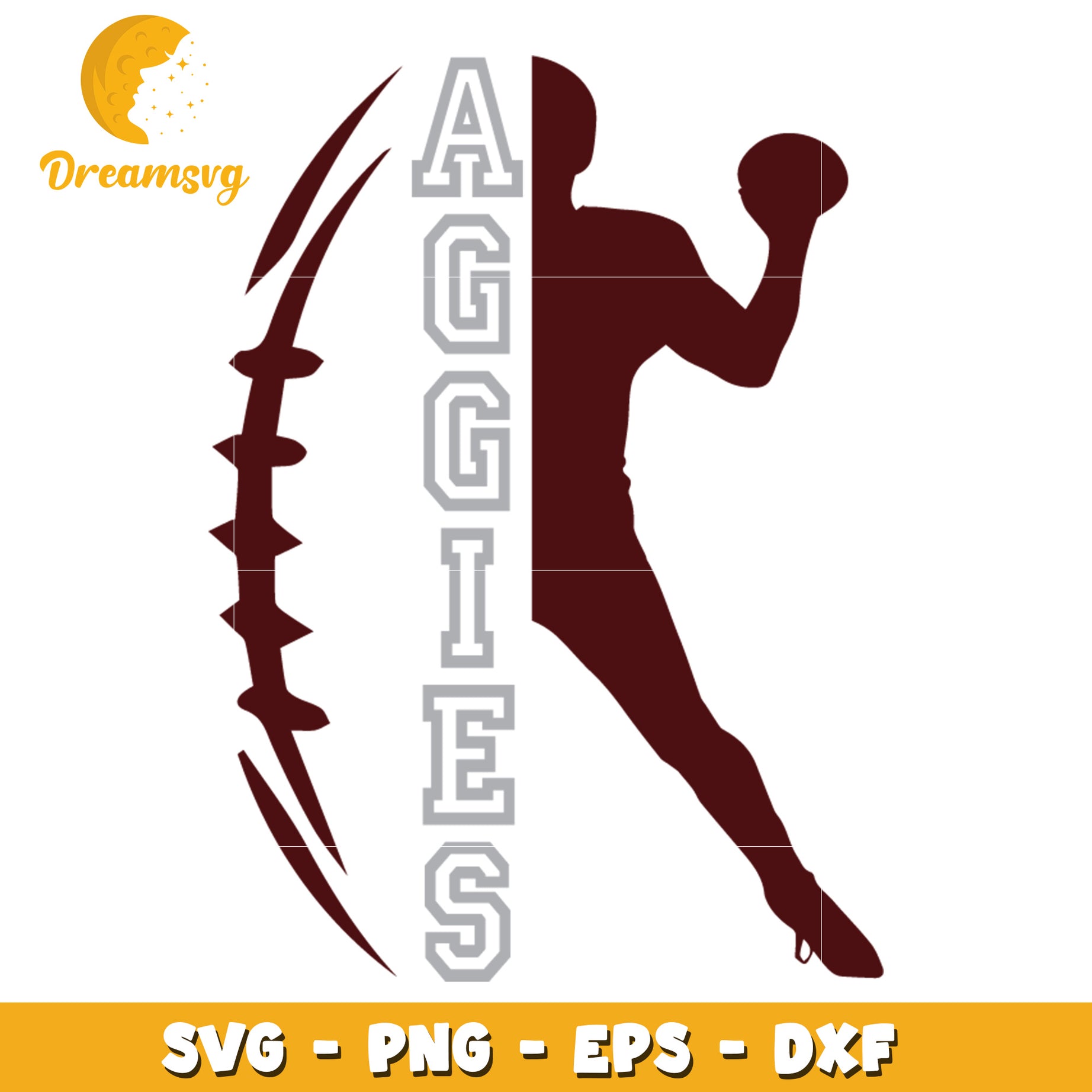 Aggies Football Player SVG Graphic for Crafting and Design