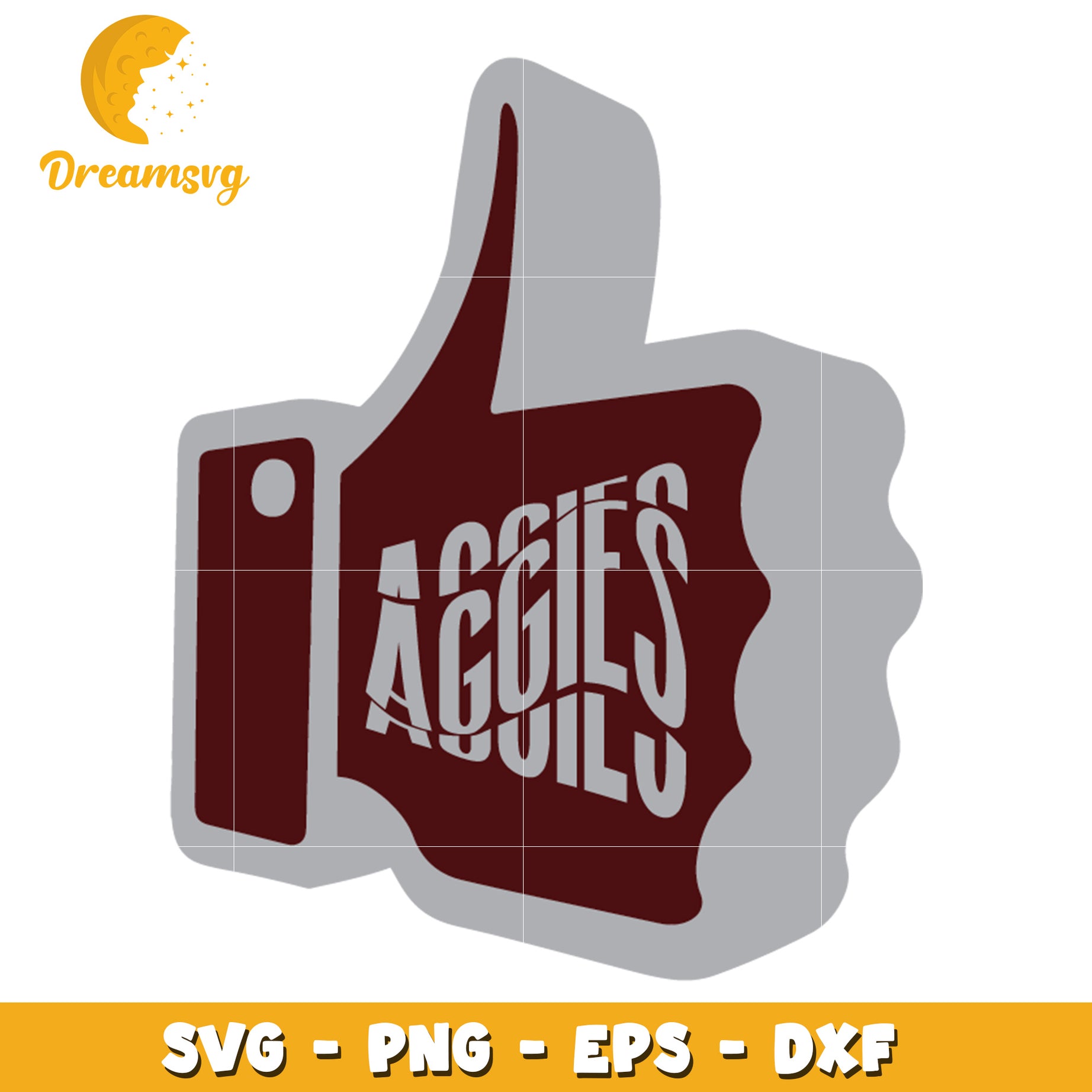Aggies Thumbs Up SVG File Perfect for DIY Projects and Crafts