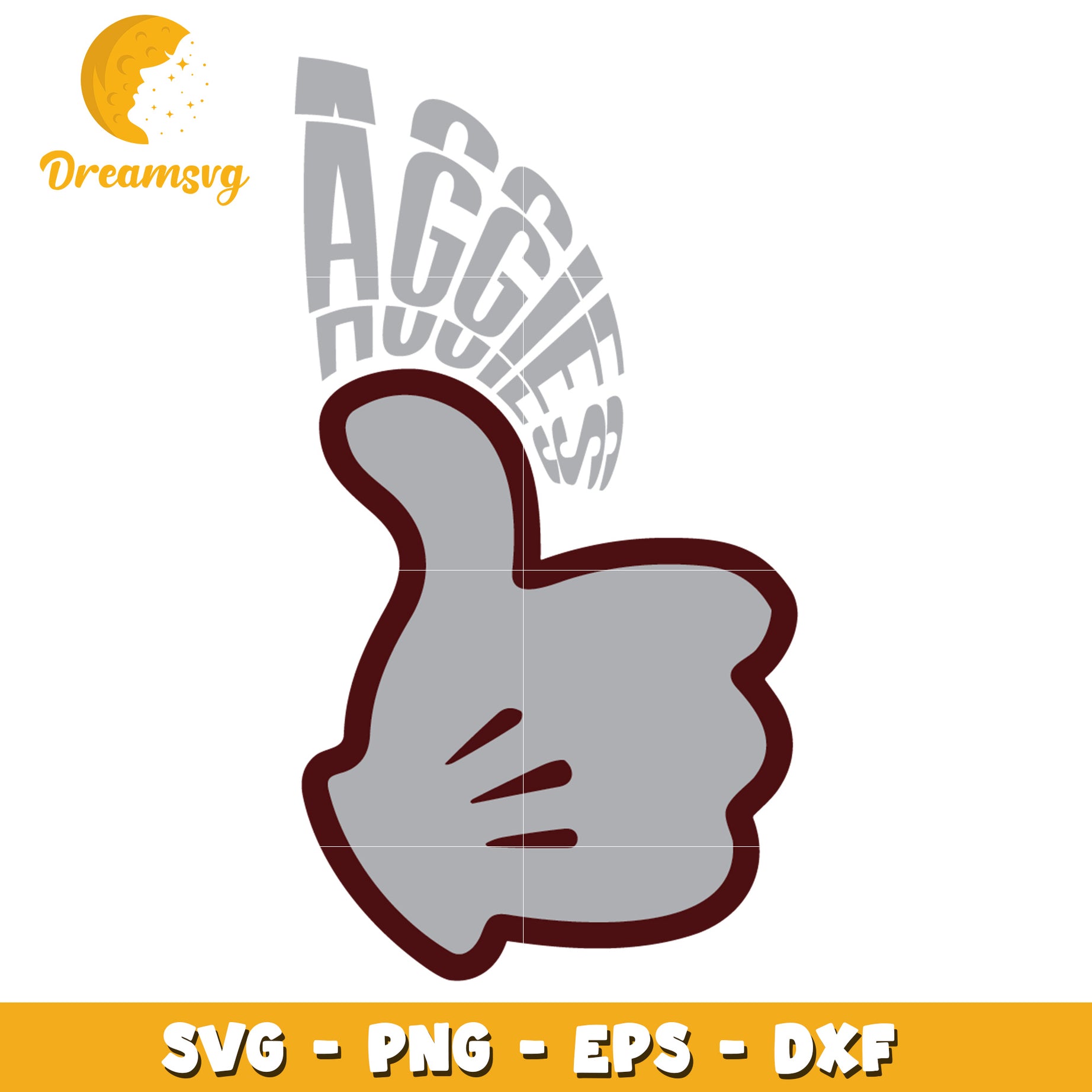 Aggies Thumbs Up SVG PNG EPS DXF