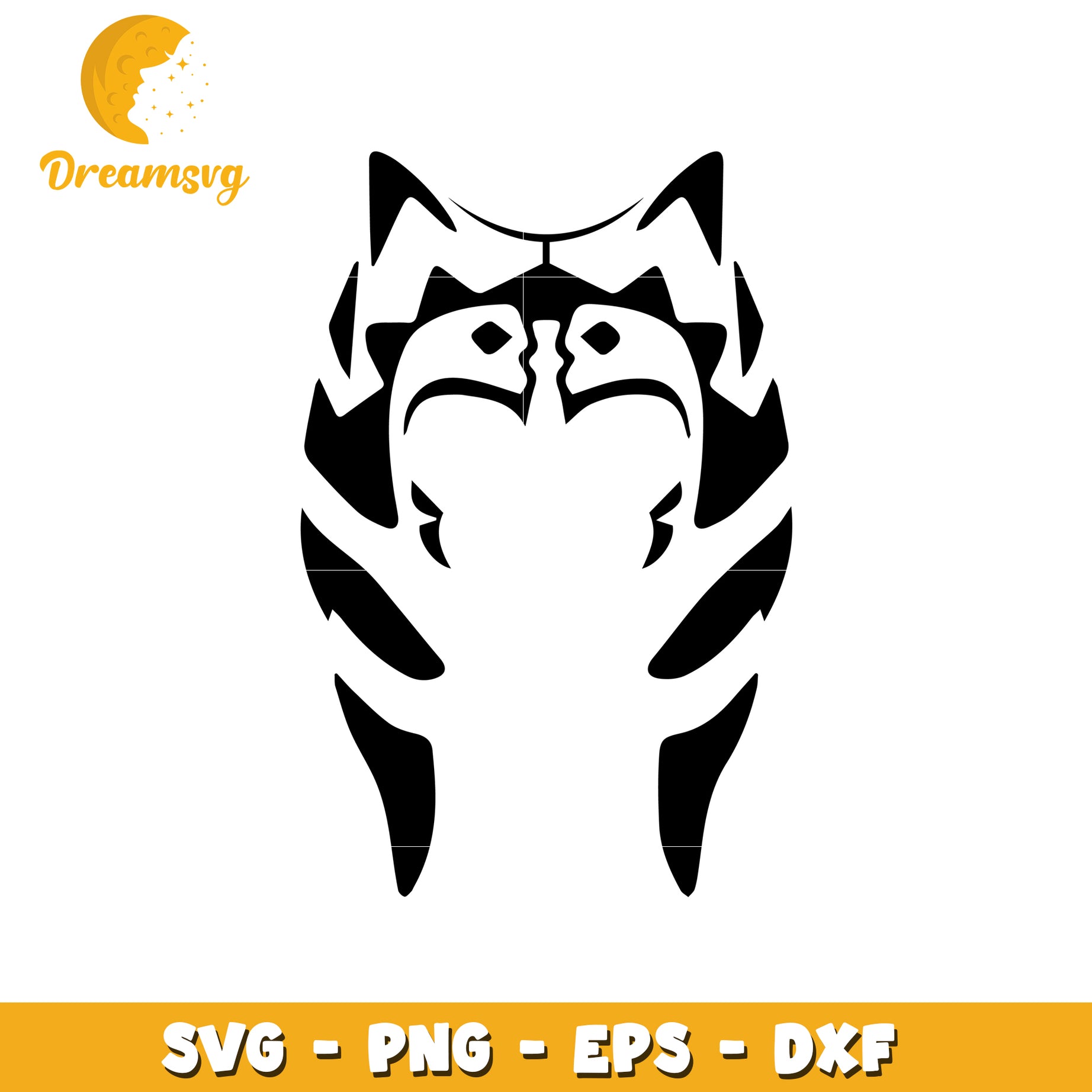 Ahsoka Tano Mask SVG PNG EPS DXF