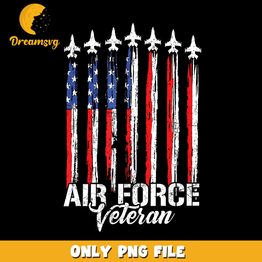Air Force Veteran PNG, Patriotic Design, Military
