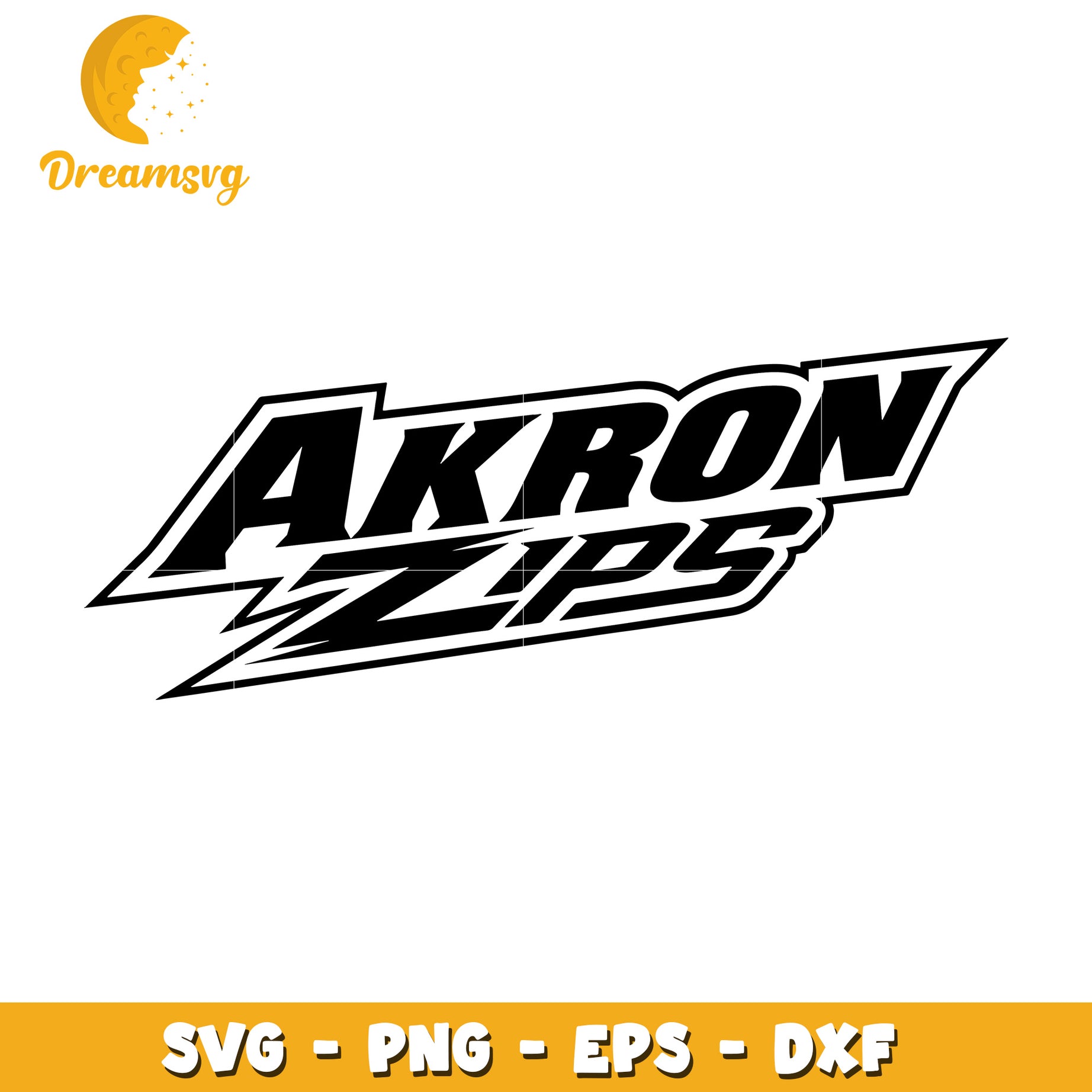 Akron Zips SVG PNG EPS DXF Cut File