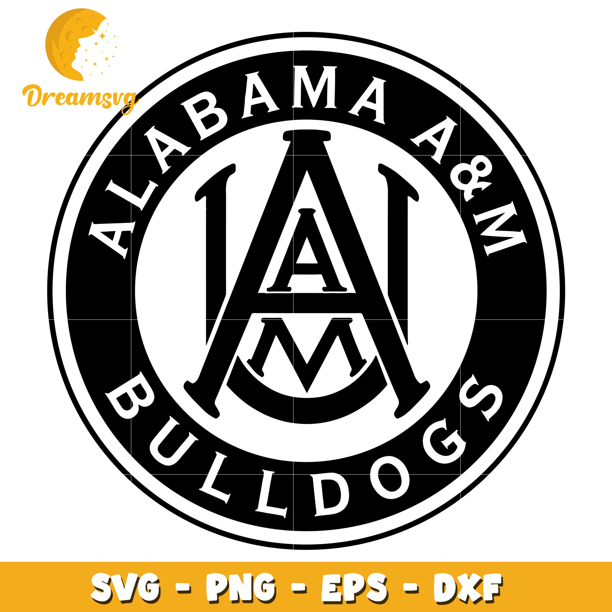 Alabama A&M Bulldogs Logo SVG Design for Crafting Projects