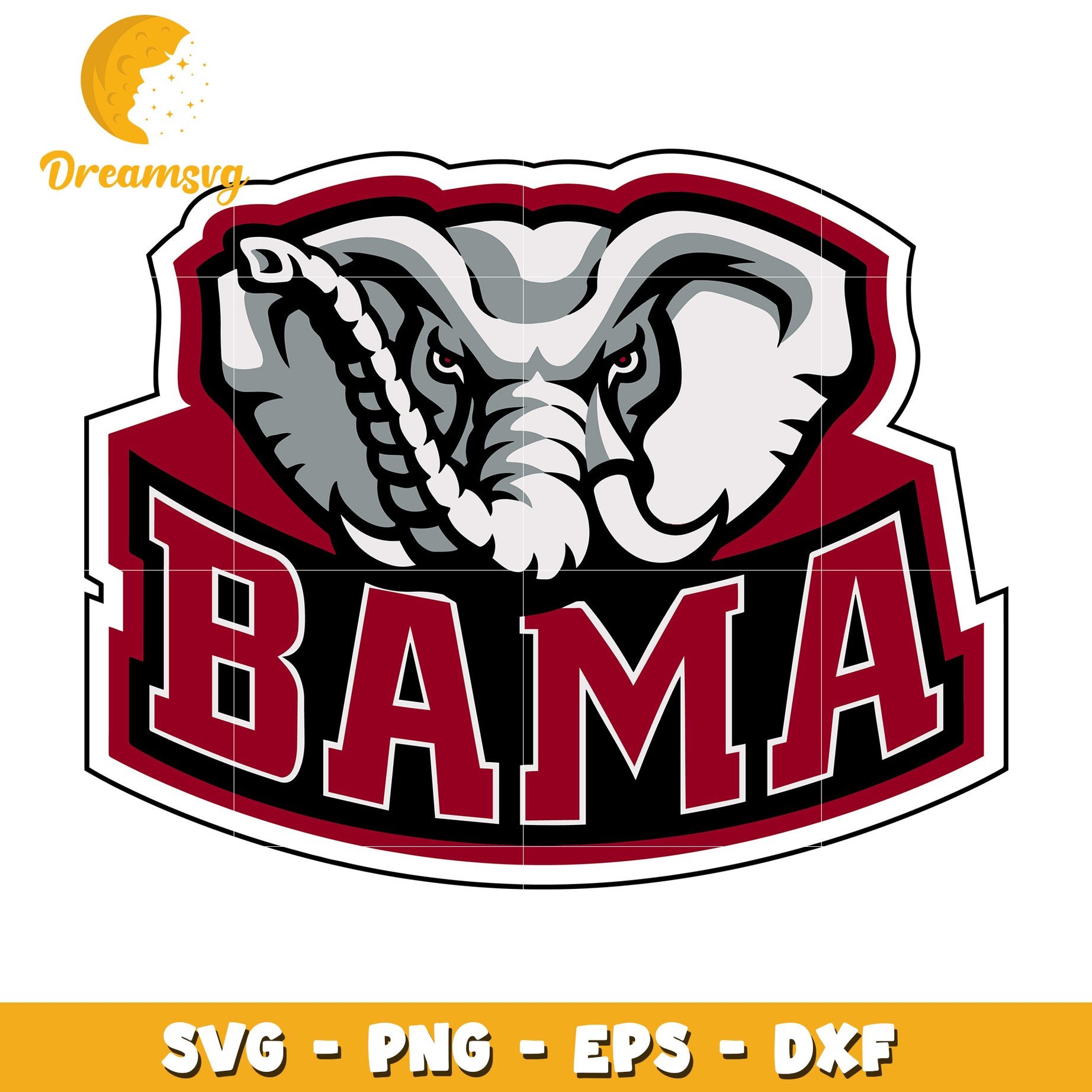 Alabama Bama Elephant SVG PNG EPS DXF