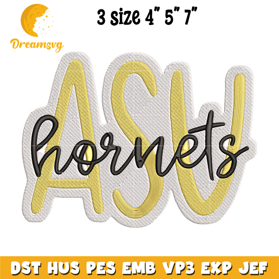 Alabama State Hornets Logo embroidery design, NCAA embroidery, Sport embroidery,Logo sport embroidery,Embroidery design