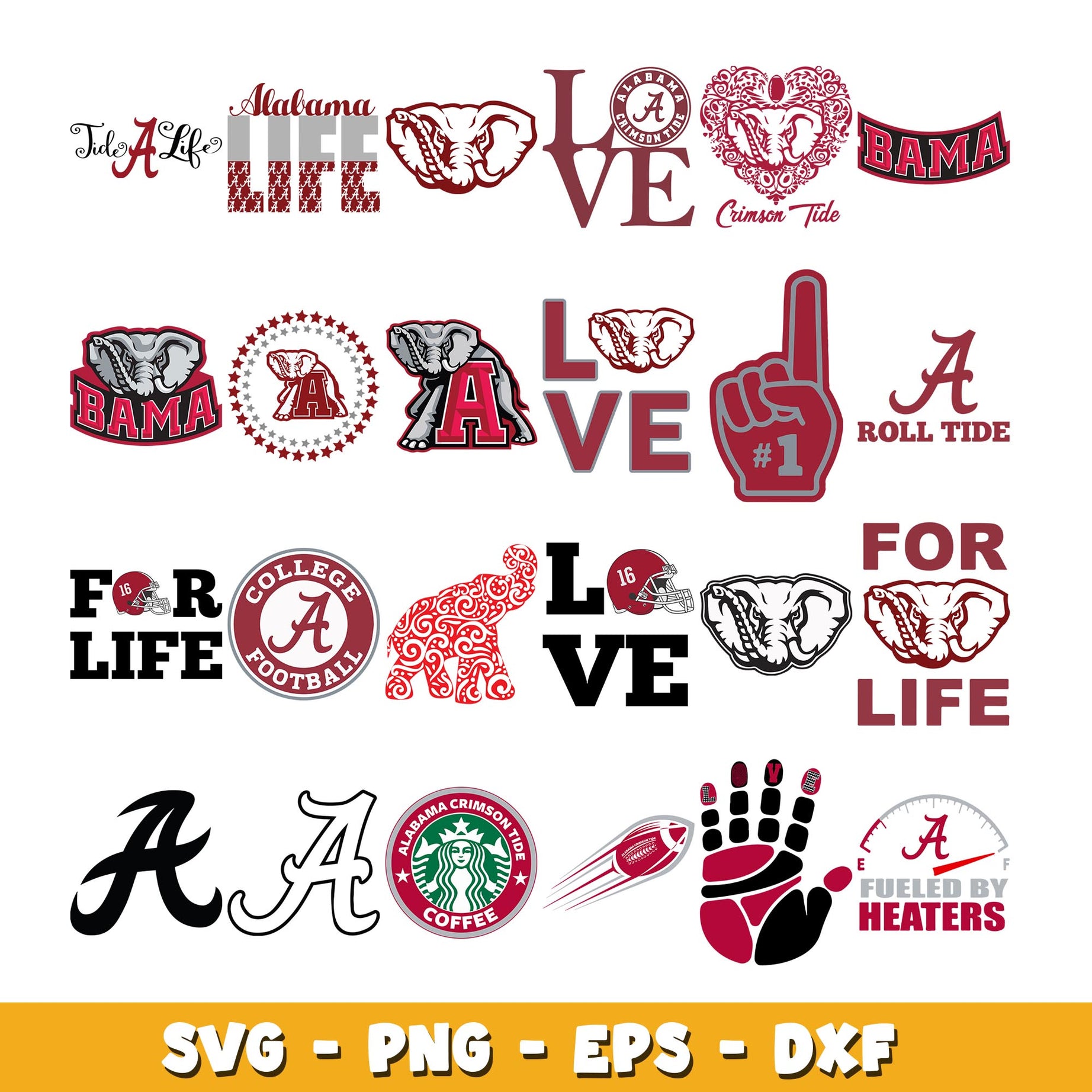  Bundle Alabama Crimson Tide svg, Alabama Huntsville Chargers logo  svg, ncaa svg  