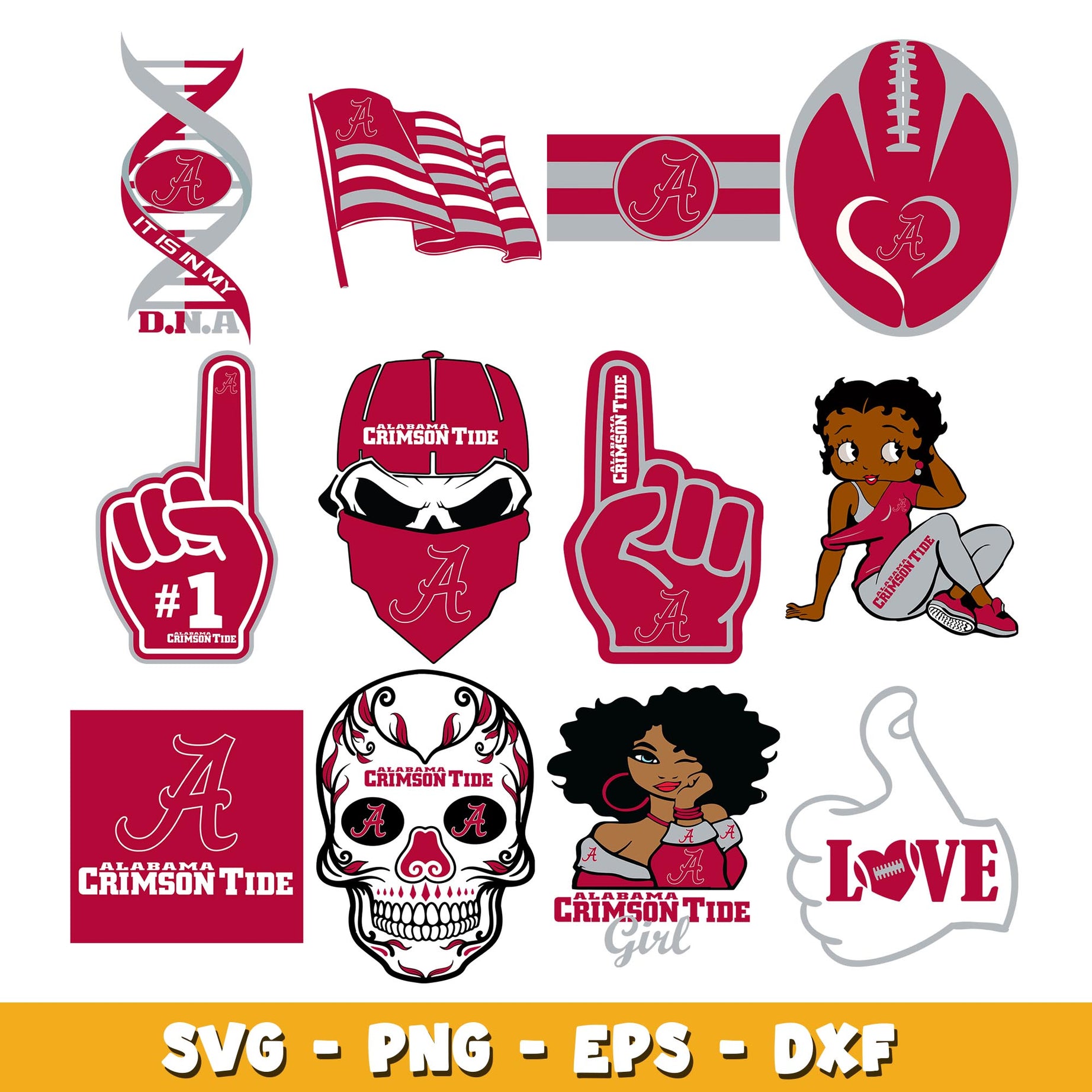 Alabama Crimson Tide logo svg, Alabama Crimson Tide bundle  svg, ncaa svg  