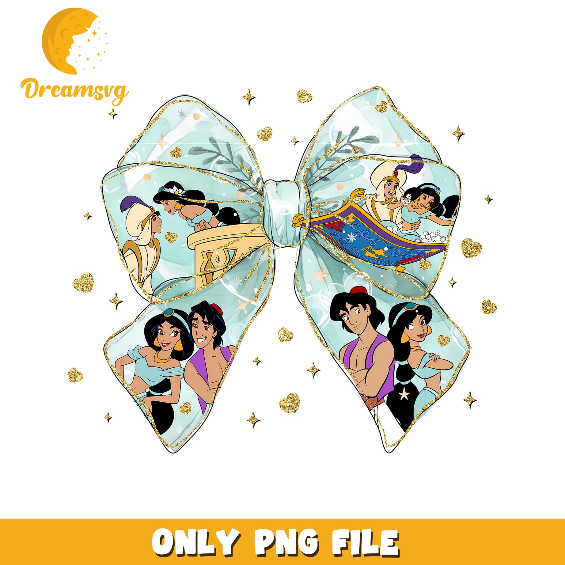 Aladdin Bow PNG Sublimation