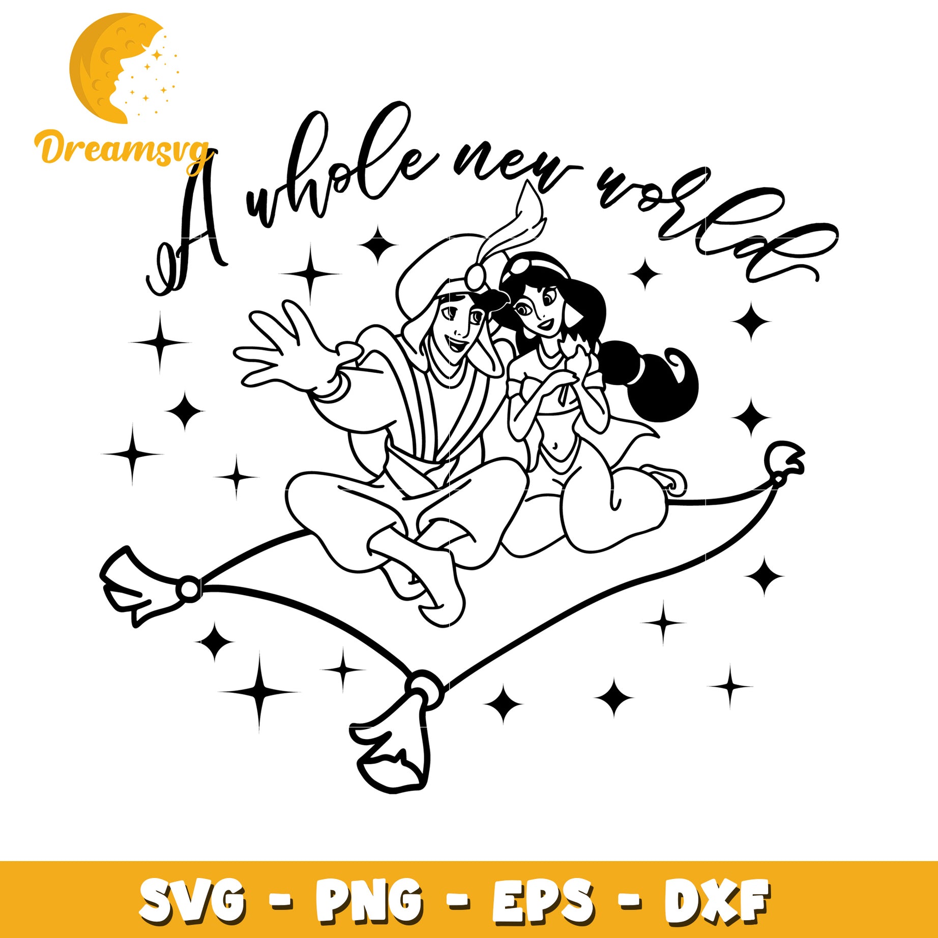 Aladdin Jasmine SVG Cut File