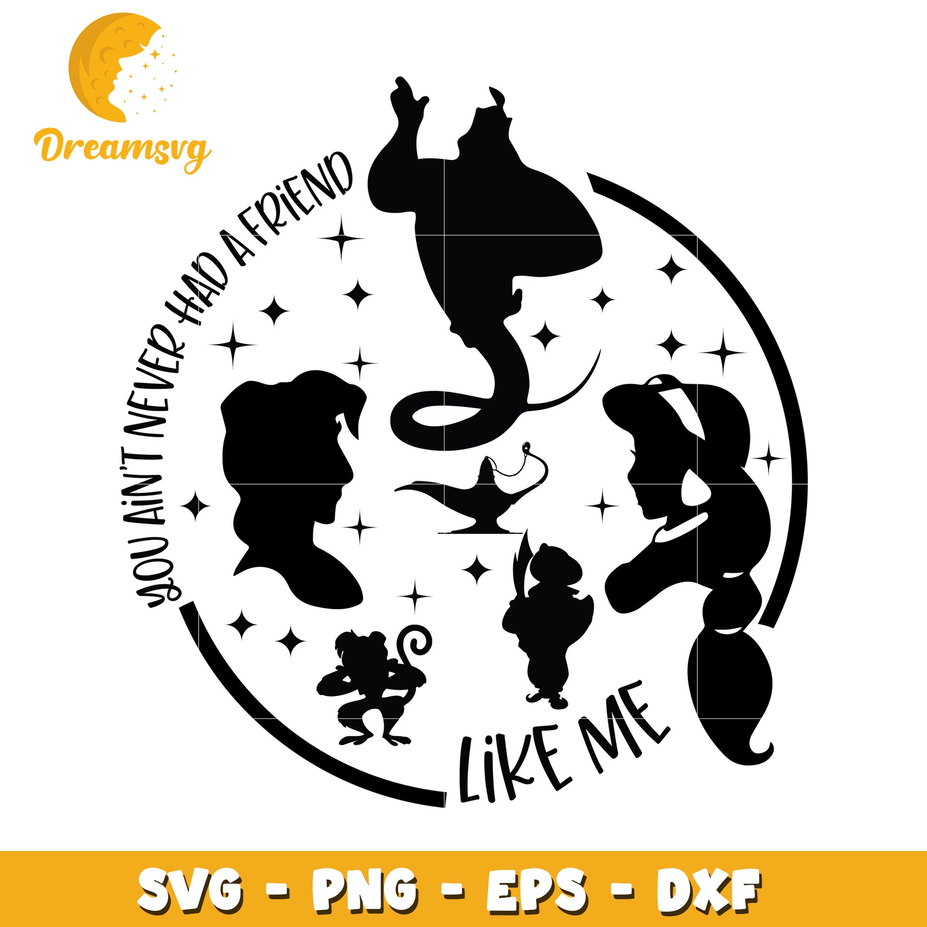 Aladdin SVG Silhouette Bundle PNG EPS DXF