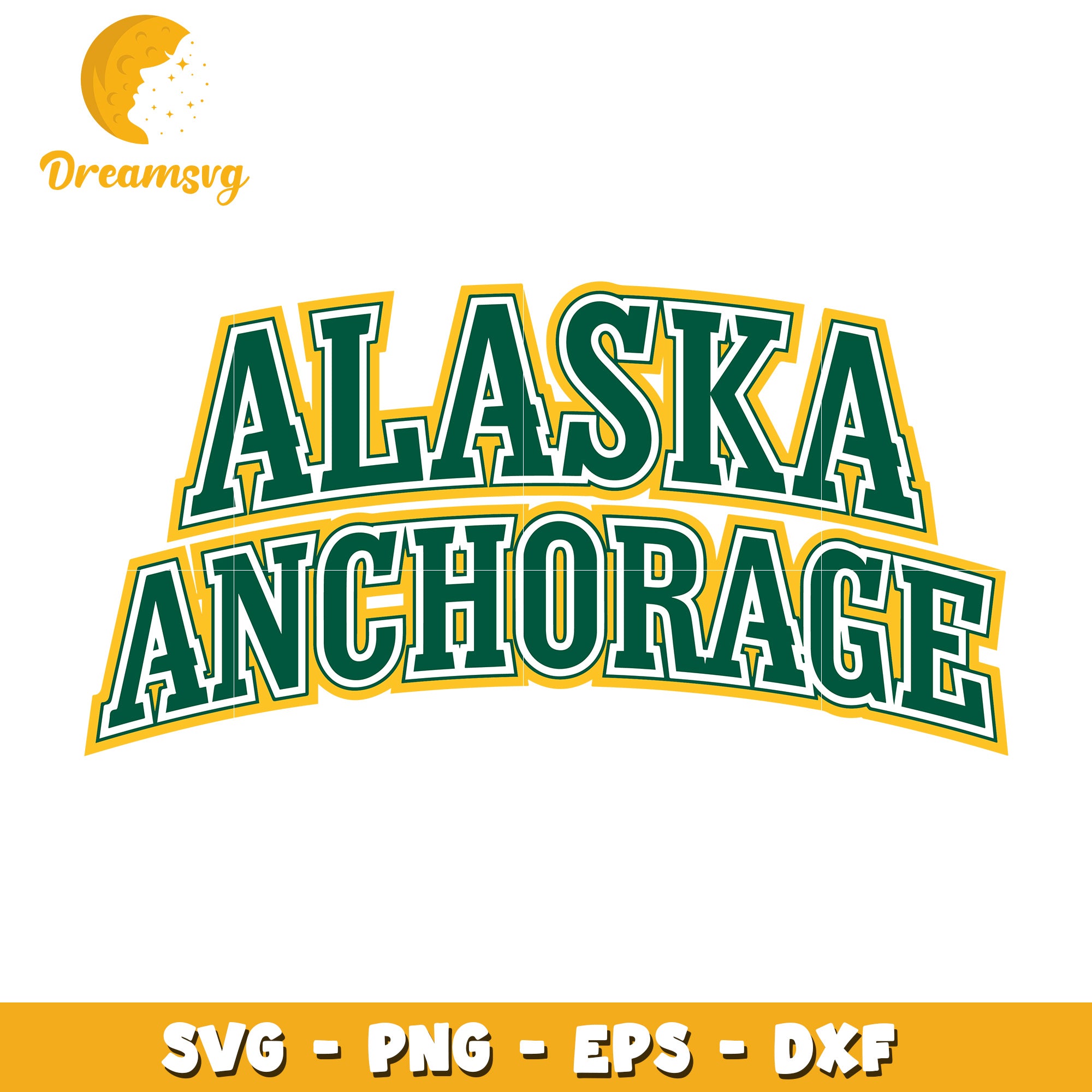 Alaska Anchorage Vintage Style SVG Design for Crafts and Cutters