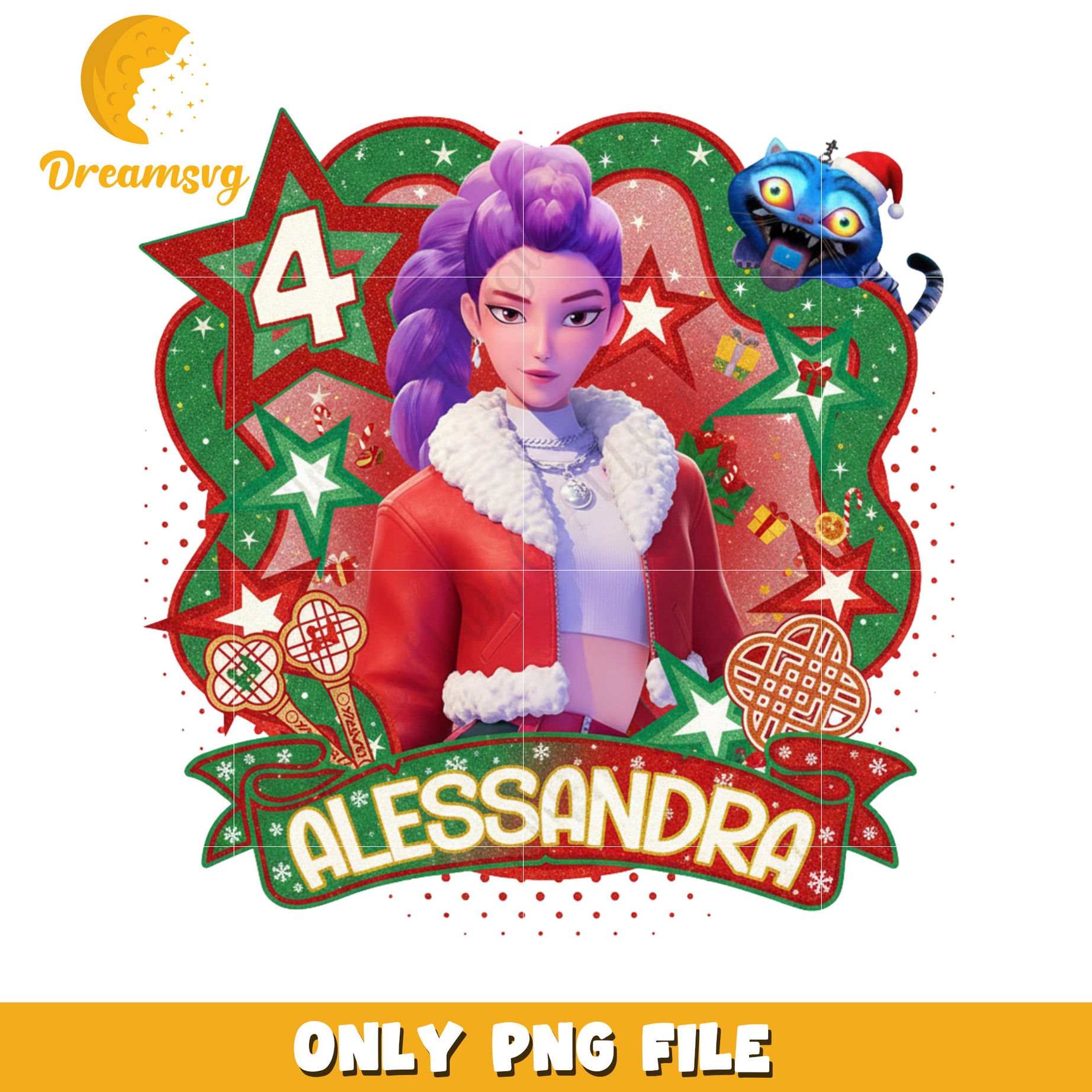 Alessandra rumi png, spirit christmas​​ png, huntrix christmas png