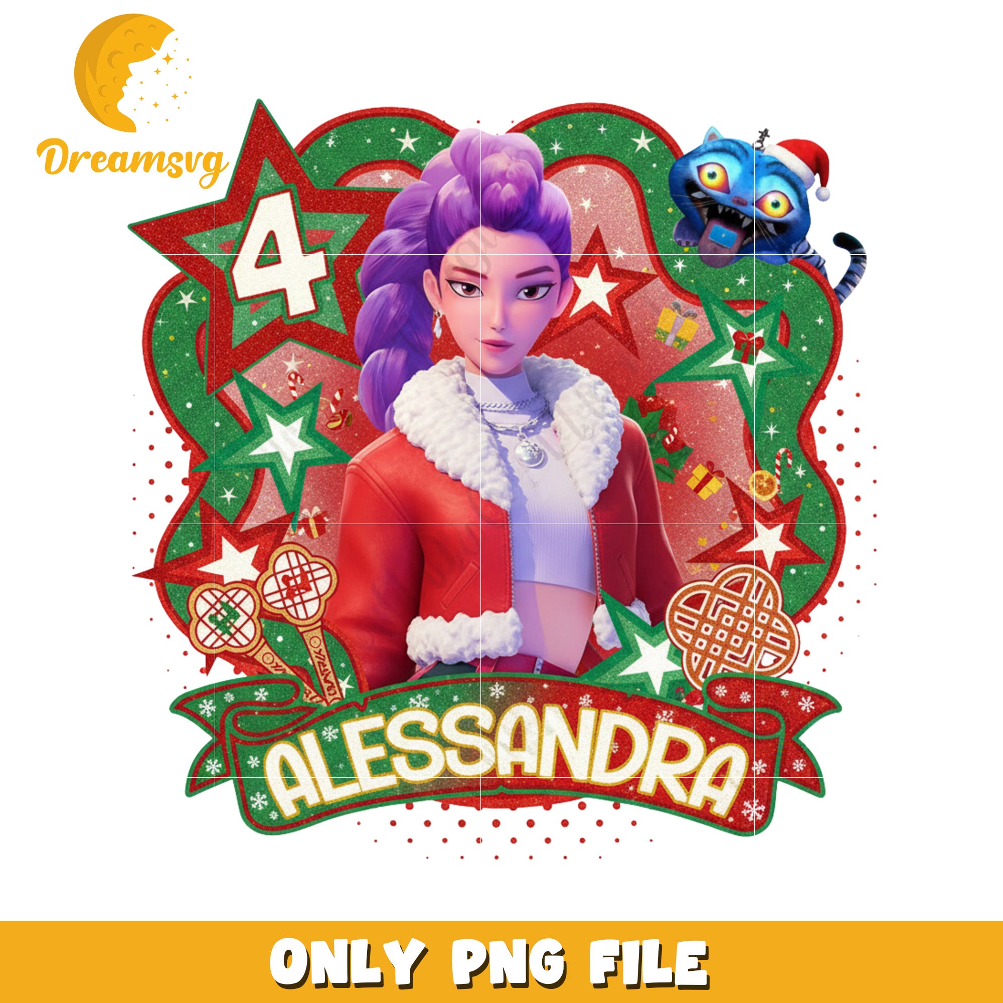 Alessandra rumi png, spirit christmas​​ png, huntrix christmas png
