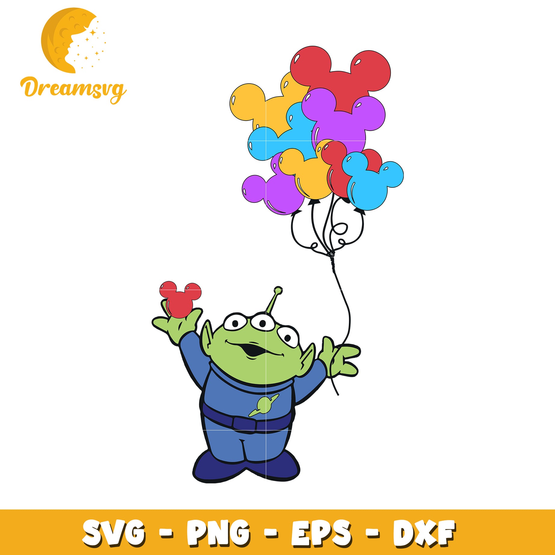 Alien Toy Story Balloons SVG PNG EPS DXF