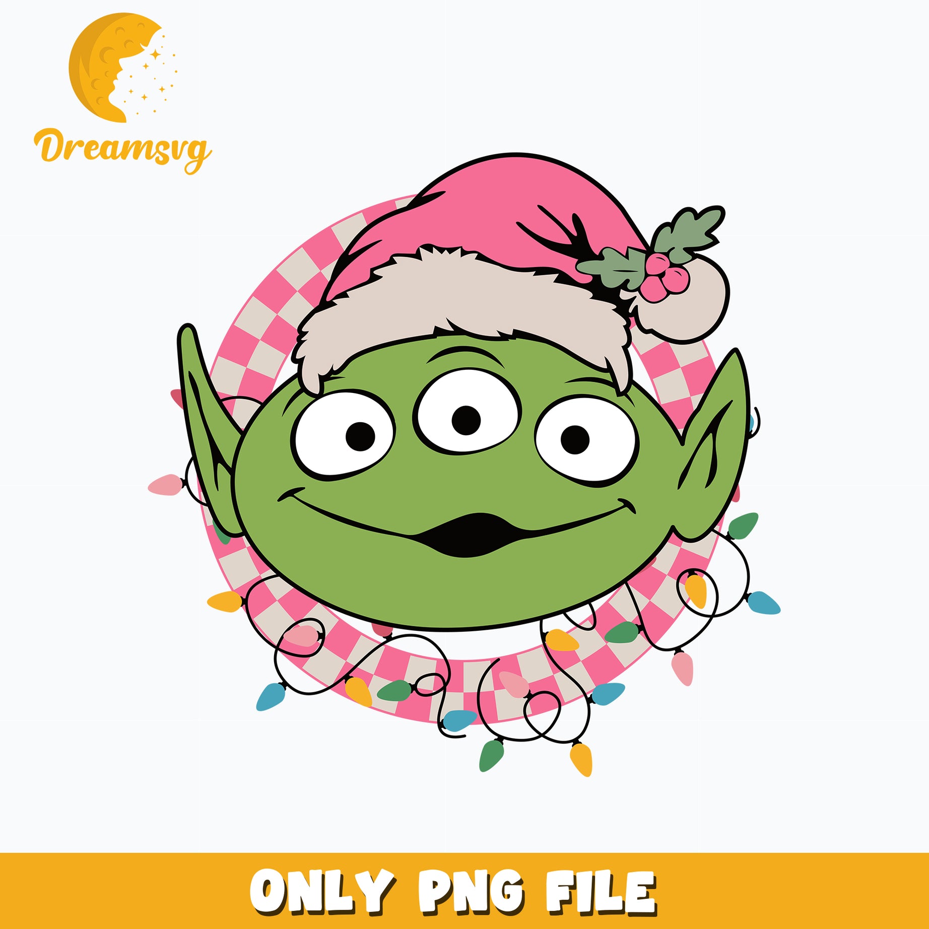 Aliens Pink Christmas png