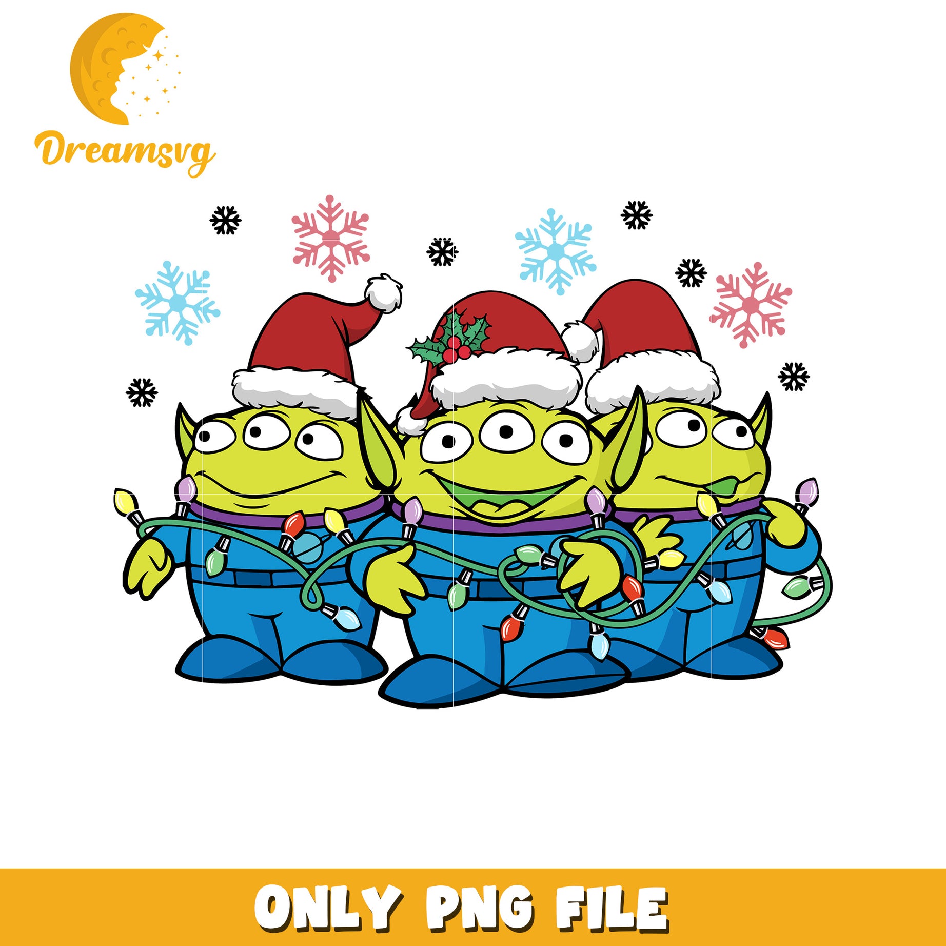 Aliens christmas png, disney png, happy christmas png