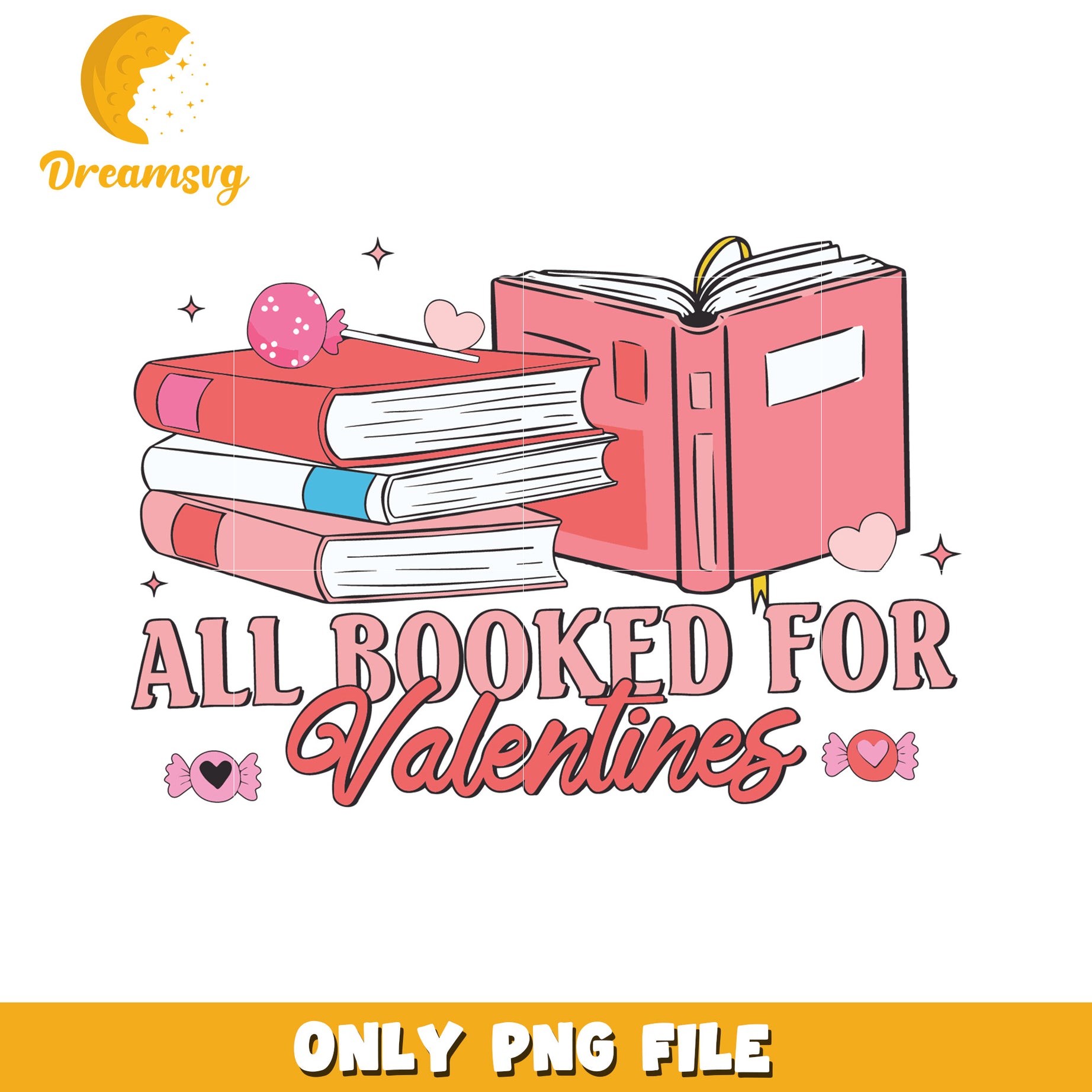 All Booked for Valentines Cute PNG Graphic Design