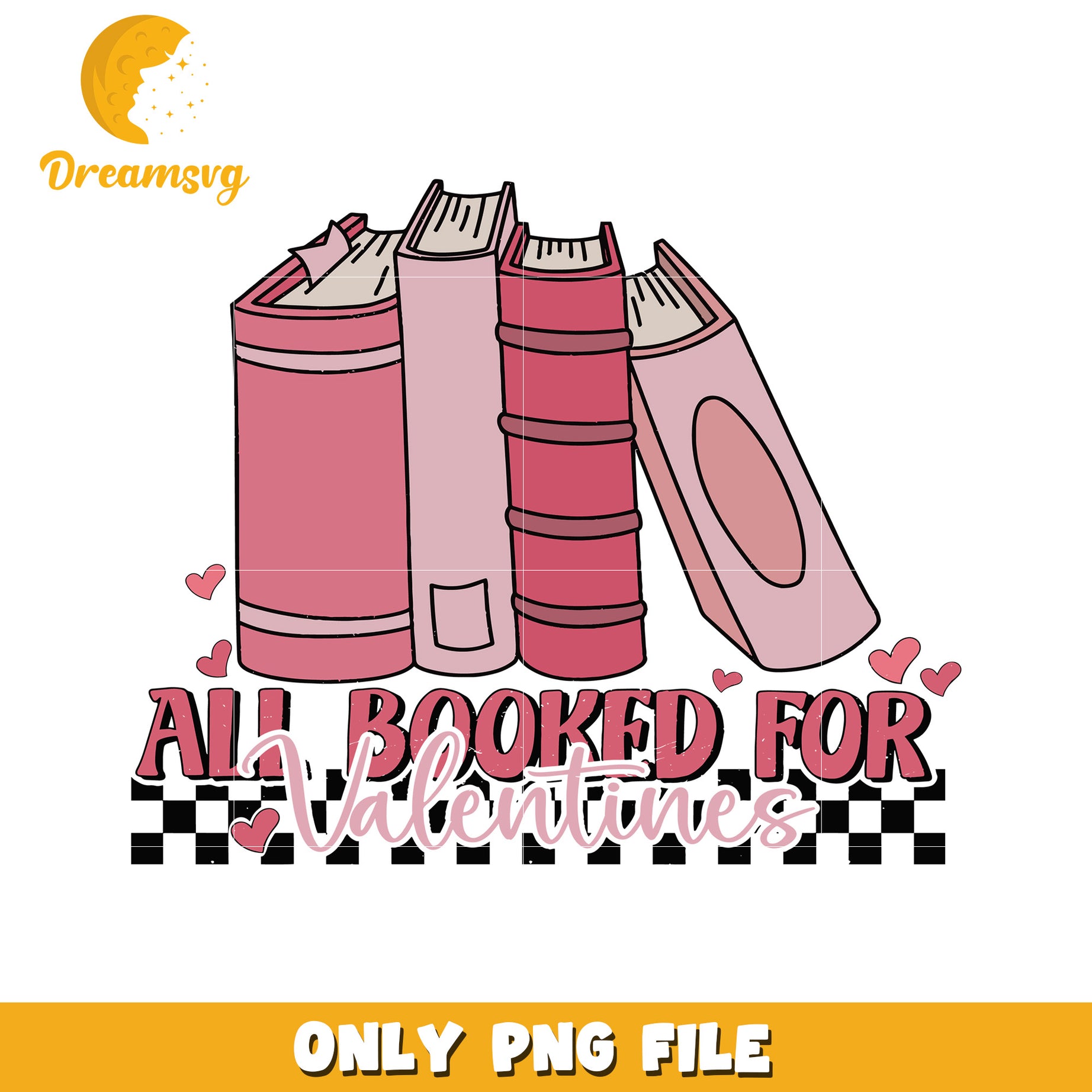 All Booked for Valentines PNG Graphic for Readers