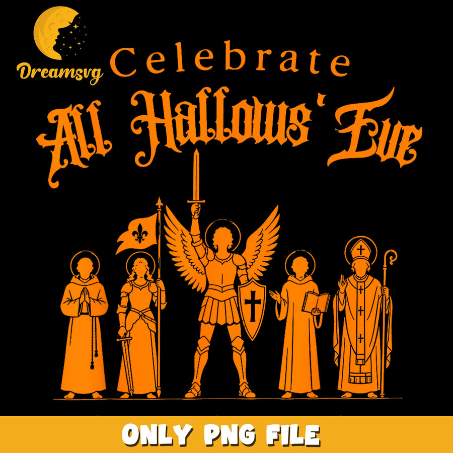 All Hallows' Eve PNG, Celebrate Halloween, Spooky Art