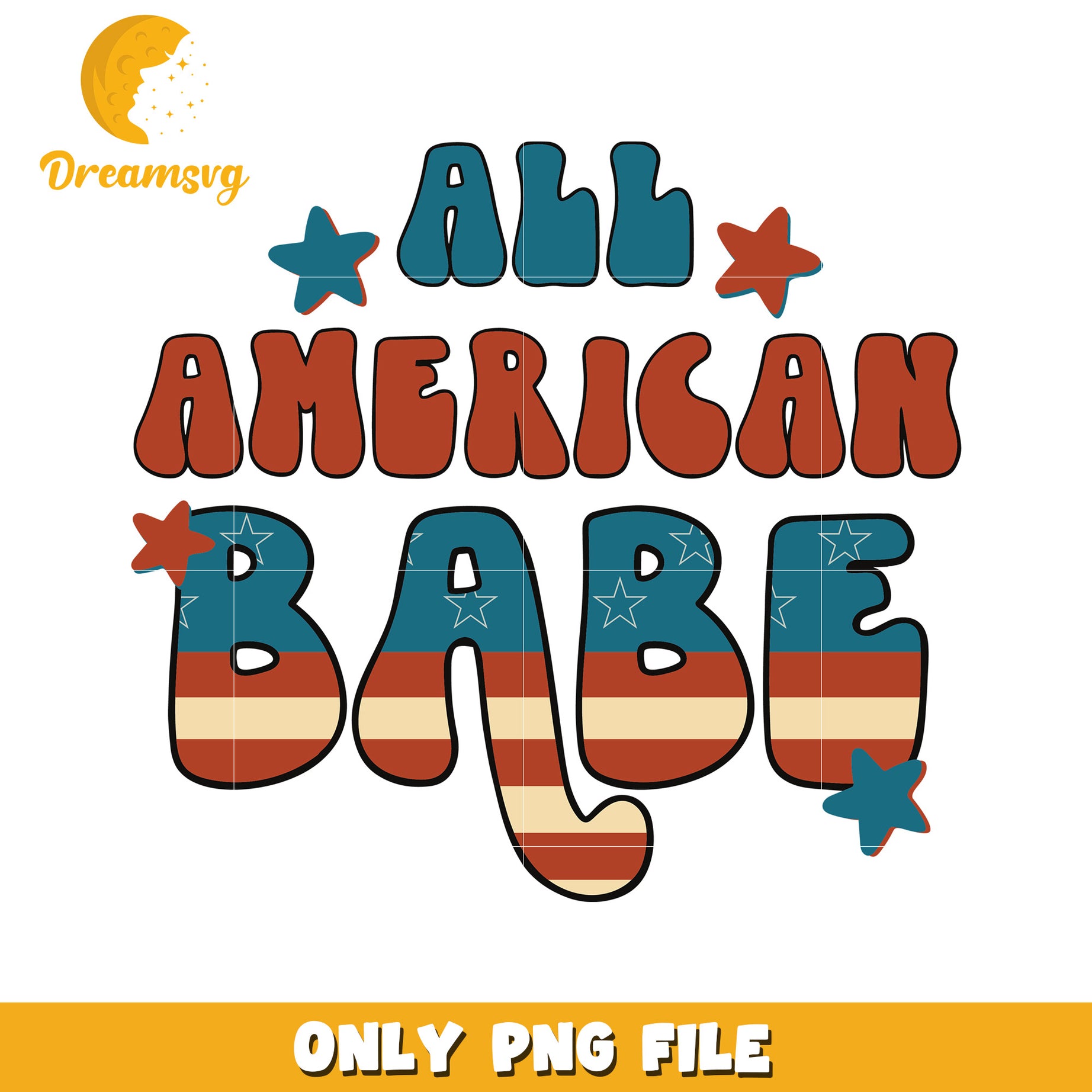 All american babe png, red white and blue png, independence day vibes png,