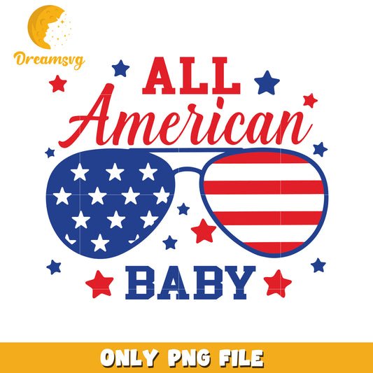 All american baby png, red white blue png, 4th of july png