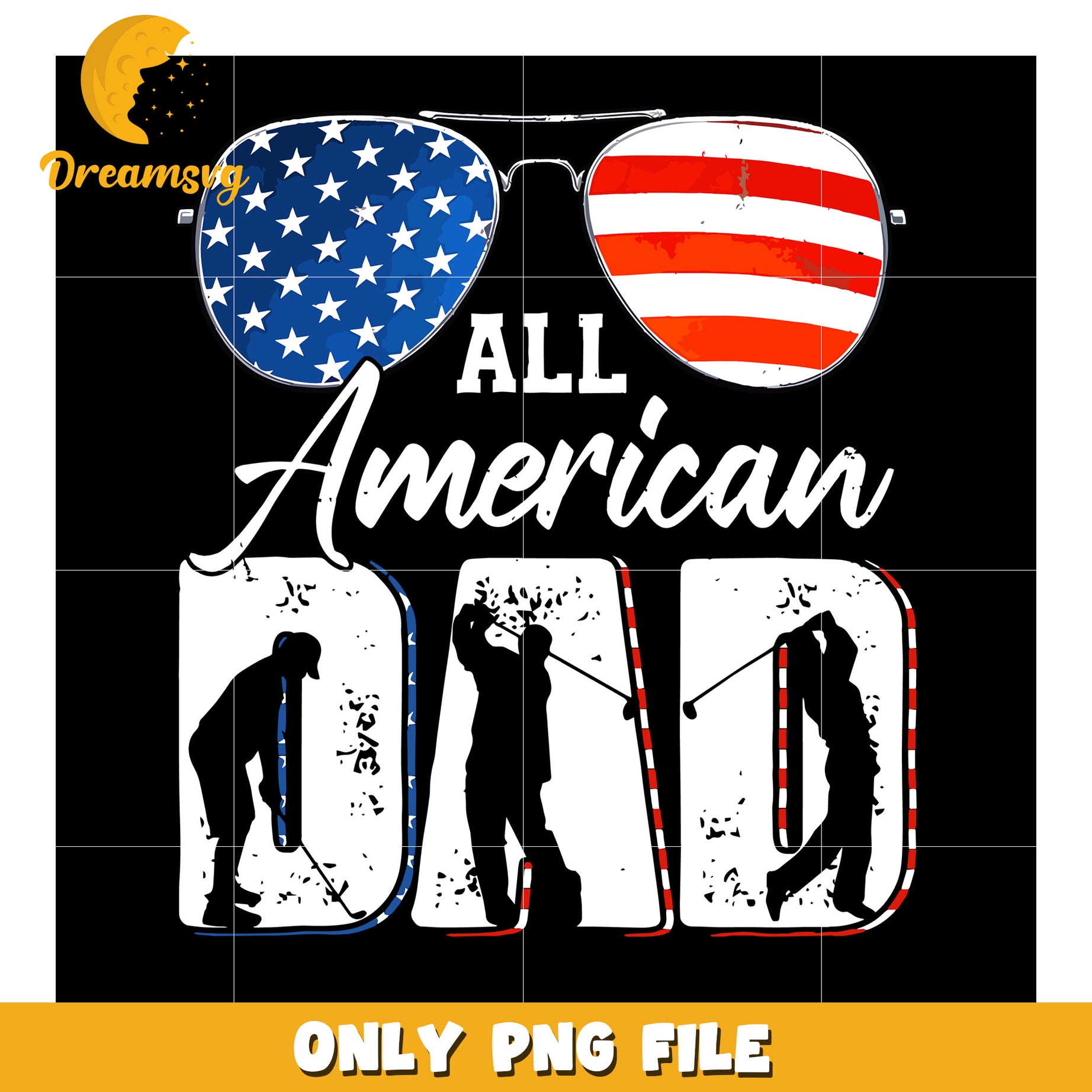 All american dad png, patriotic father png, family pride png