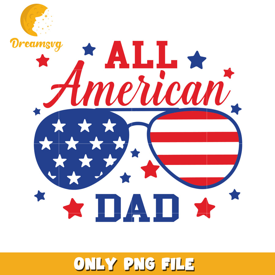 All american dad png, red white blue png, 4th of july png