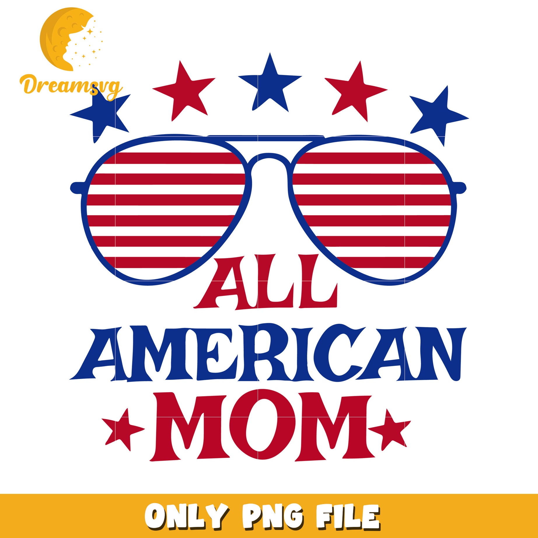 All american mom png, red white and blue png, independence day png