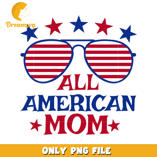 All american mom png, red white and blue png, independence day png