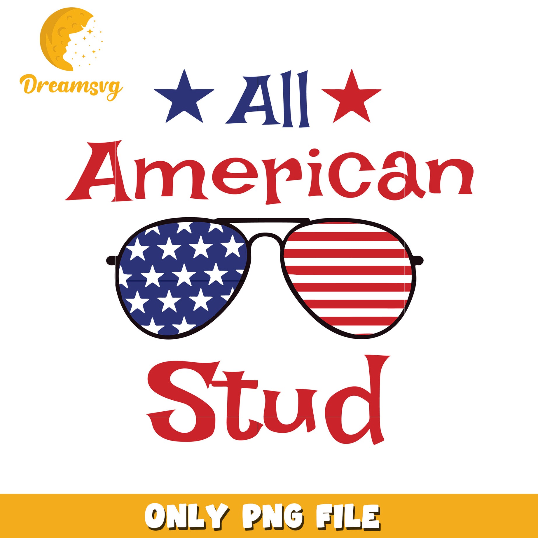 All american stud design png, red white and blue png, independence day png