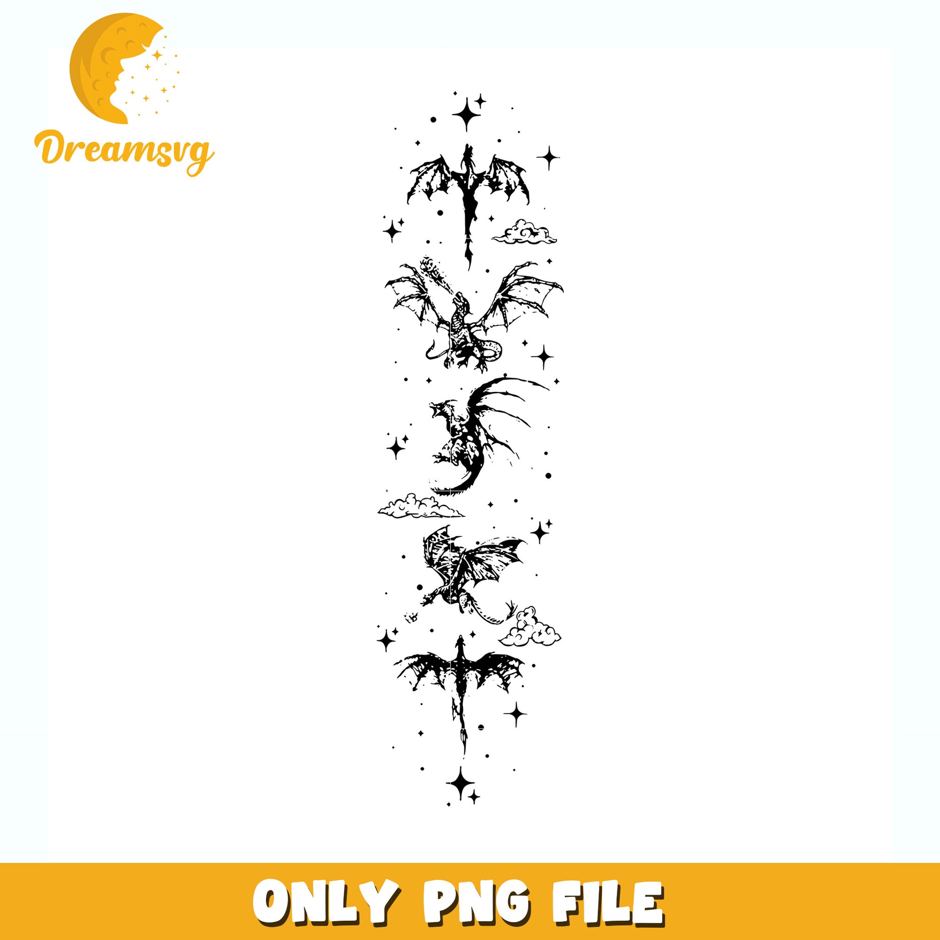 All dragons in fourth wing black design png, fourth wing dragons png, dragon riders png