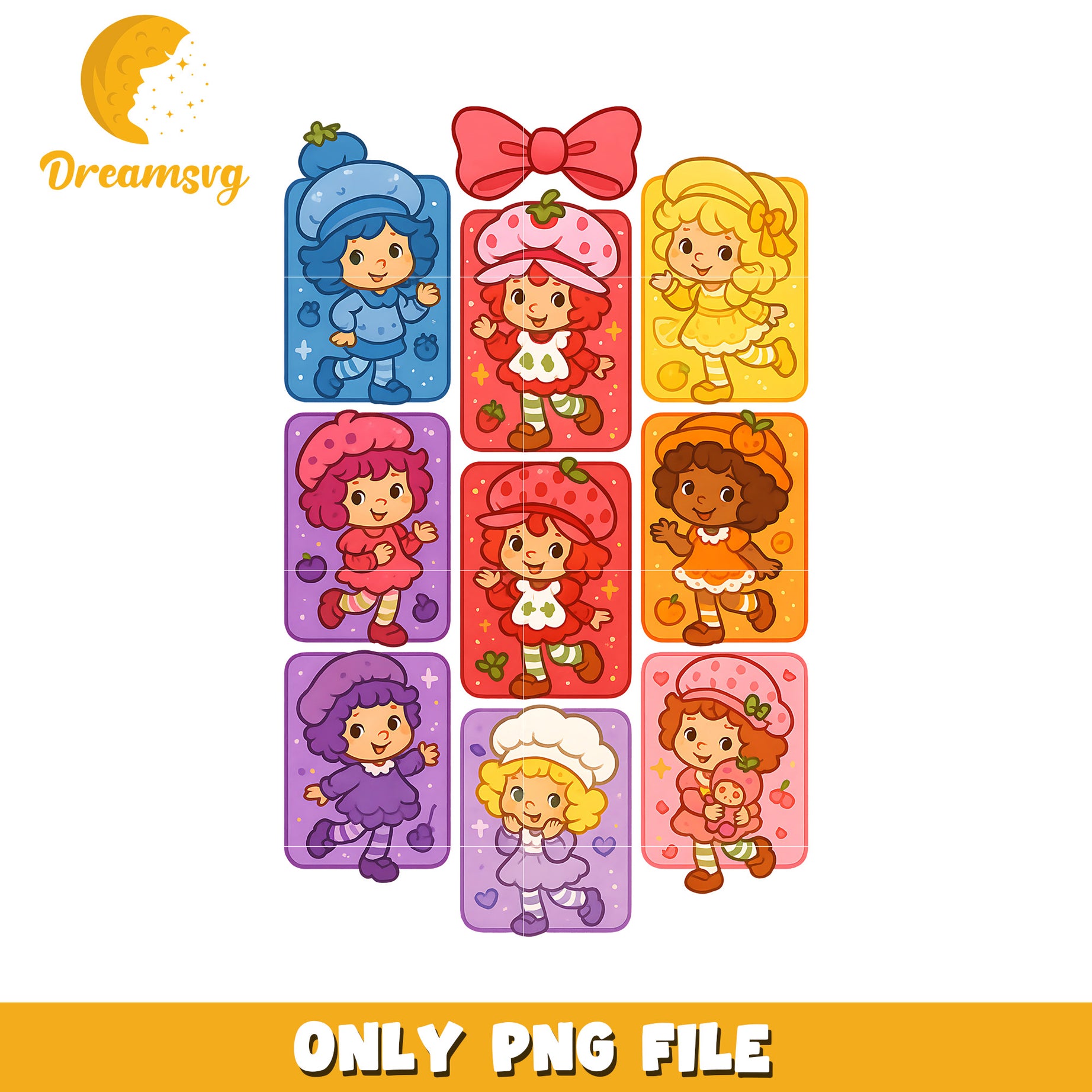All fruit characters png, shortcake strawberry png, strawberry shortcake characters png