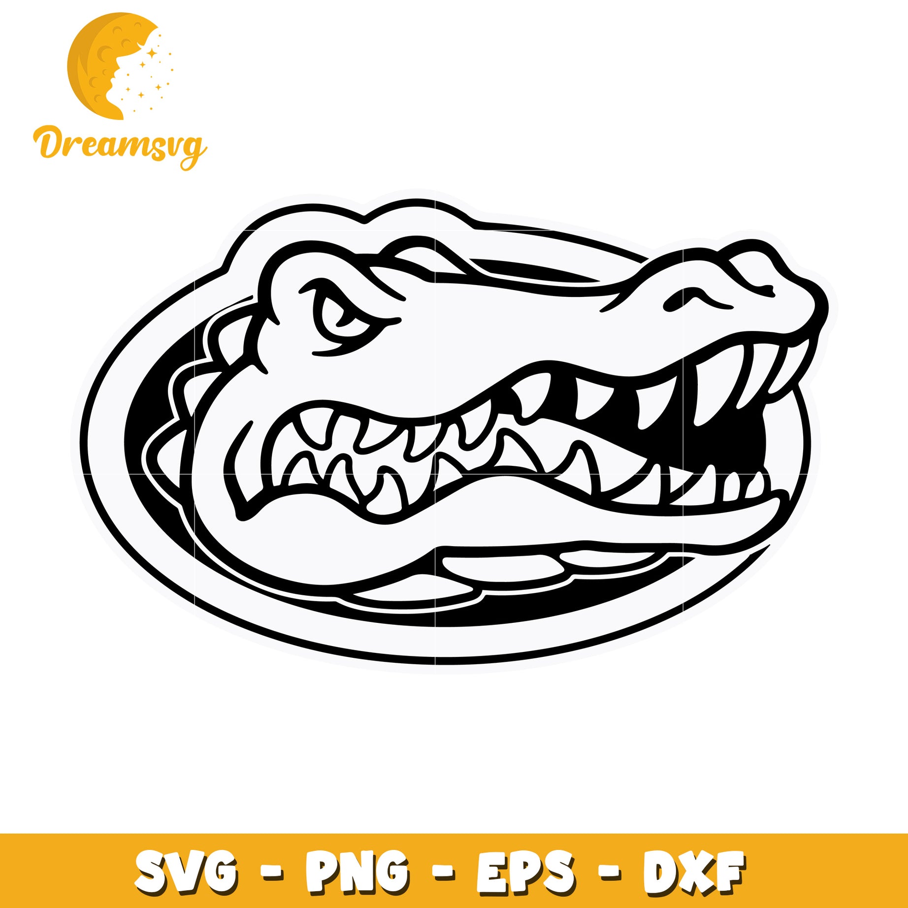 Alligator Head SVG PNG EPS DXF Cut File